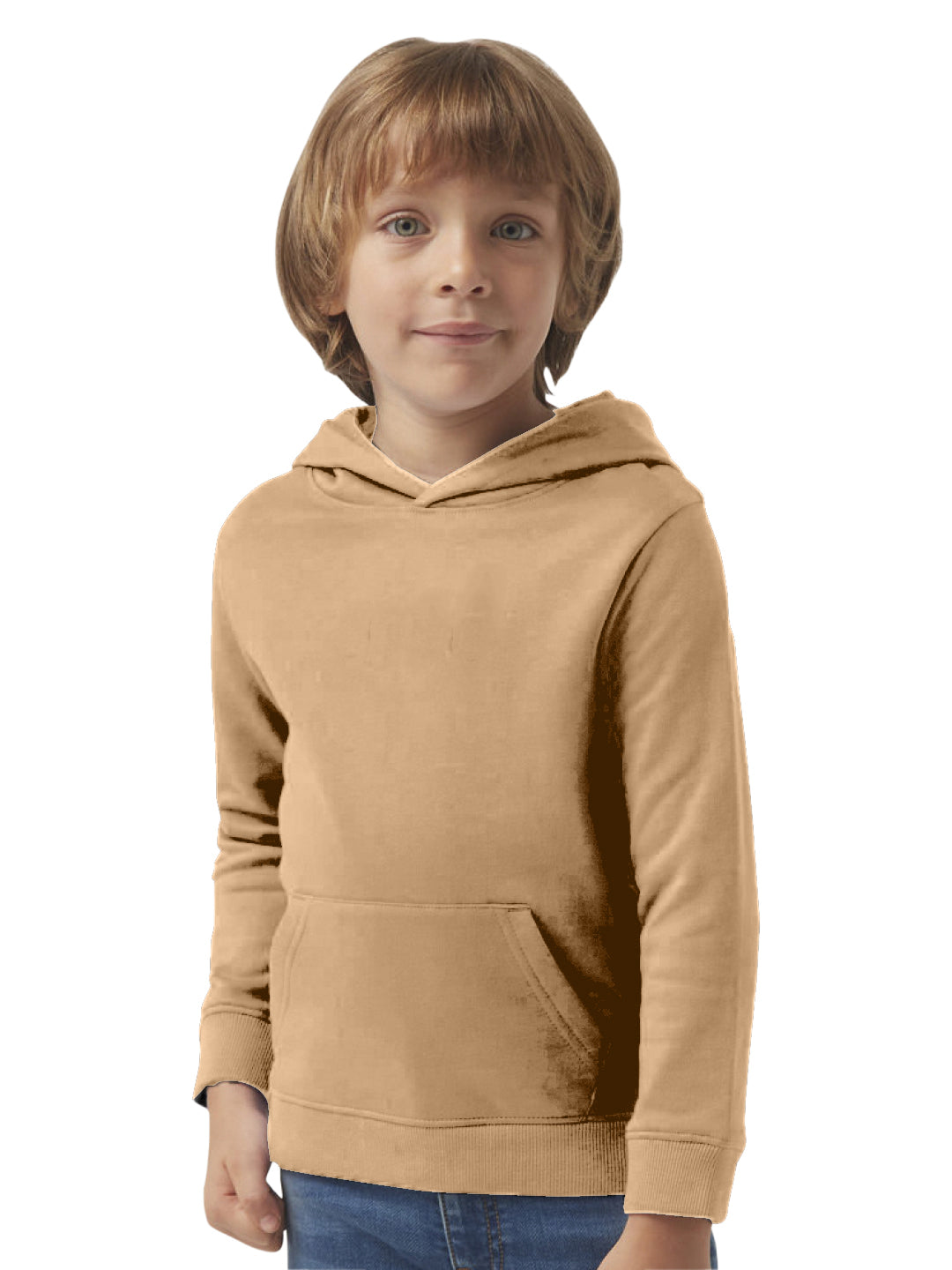 Radprix Kid Boy Solid Light peach Hooded Sweatshirt