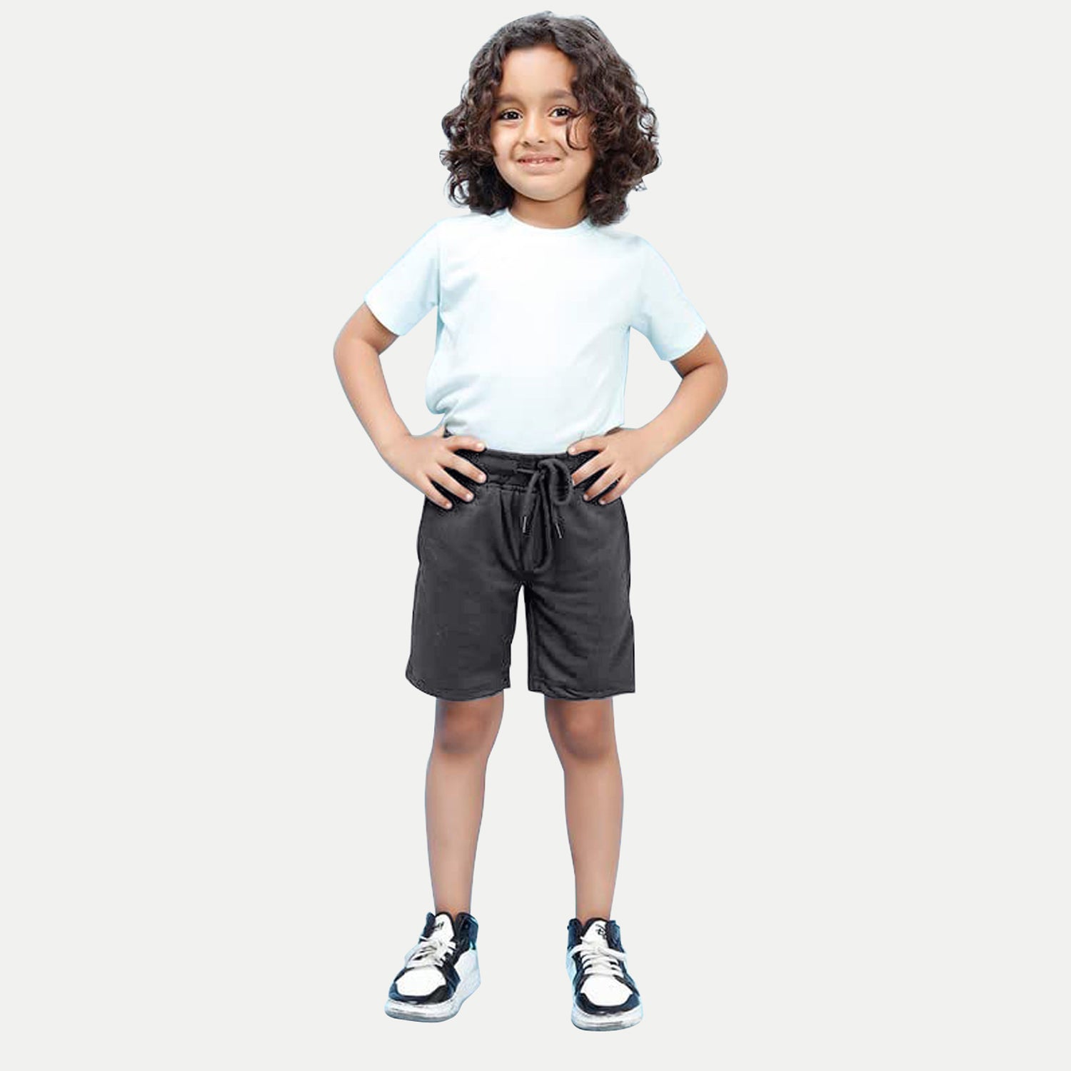 Radprix Boys Black Solid Shorts