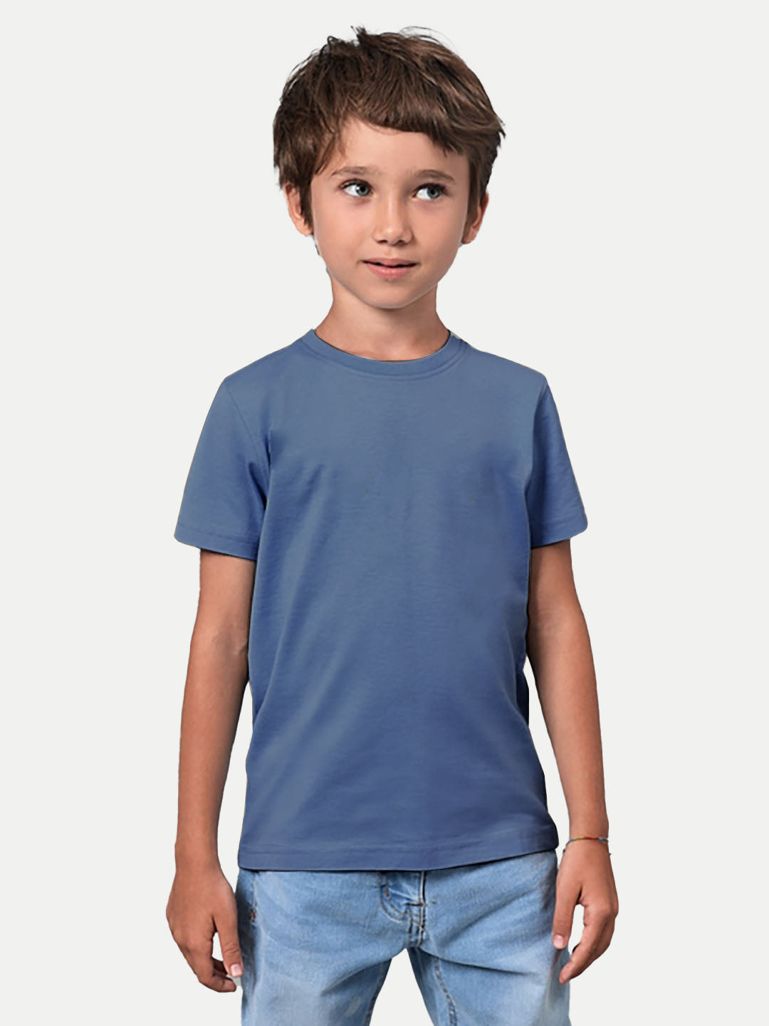 Radprix Boys Blue Solid Crew neck T-shirt