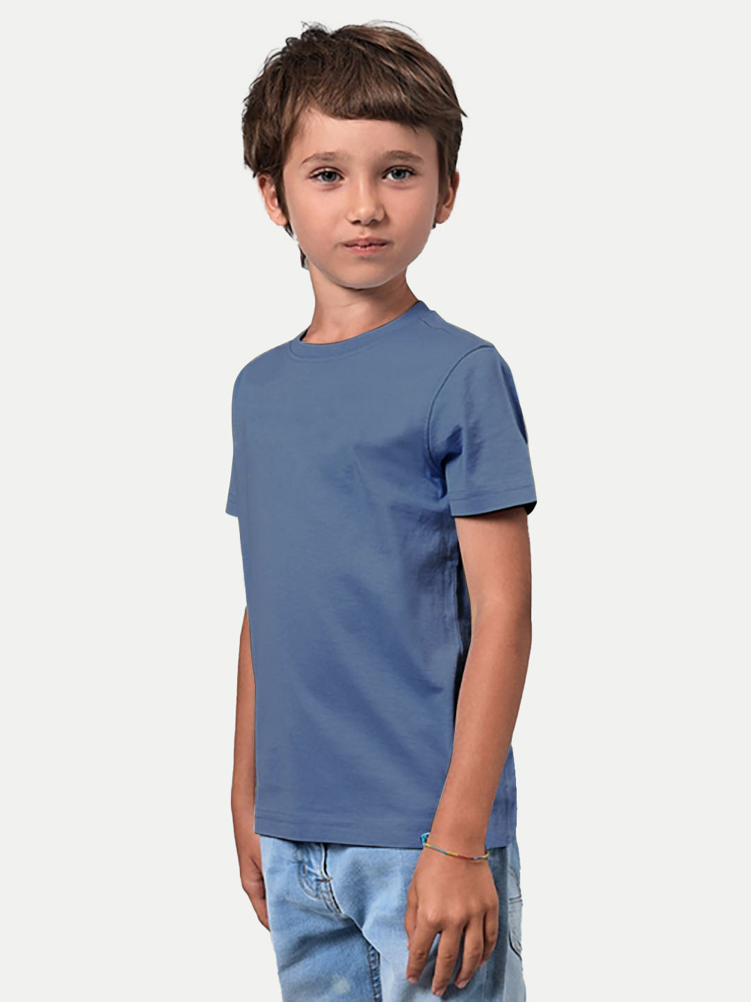 Radprix Boys Blue Solid Crew neck T-shirt