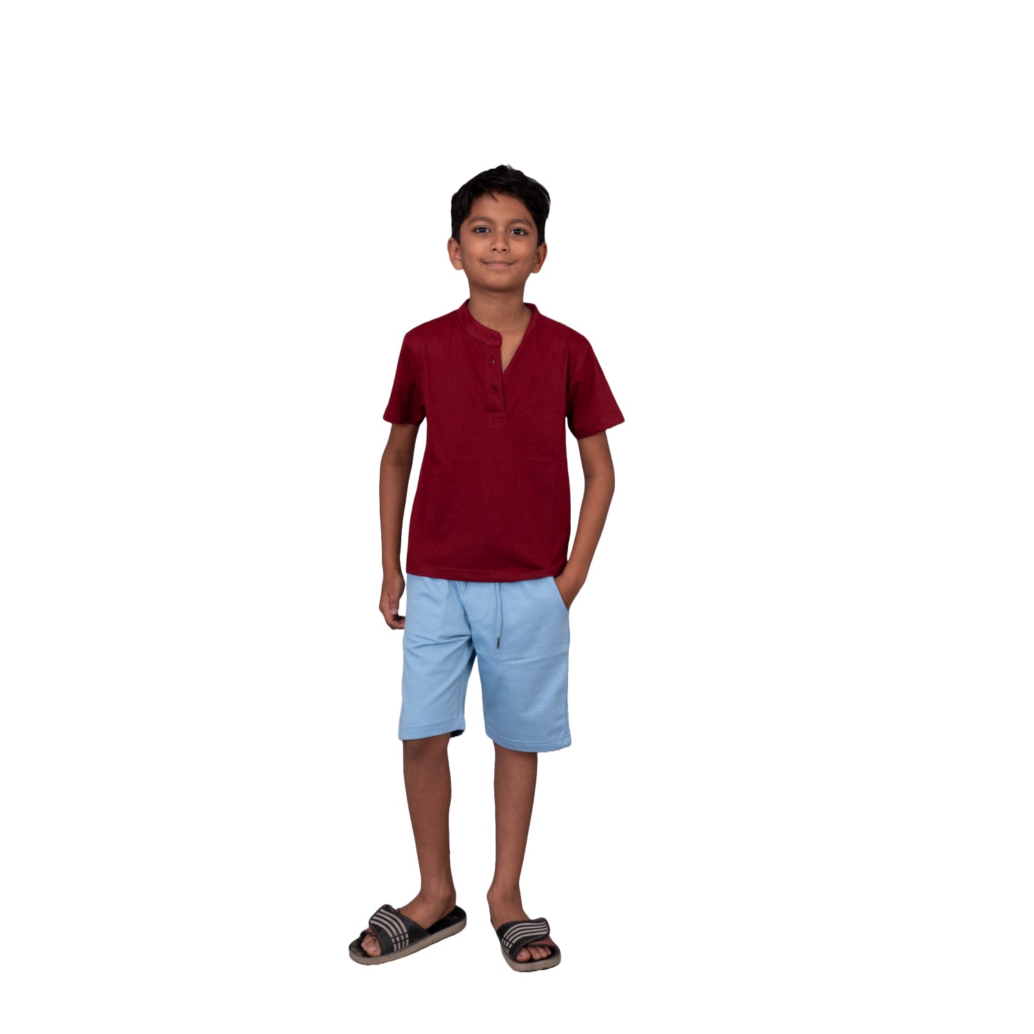 Radprix Boys Maroon Henley T-shirt