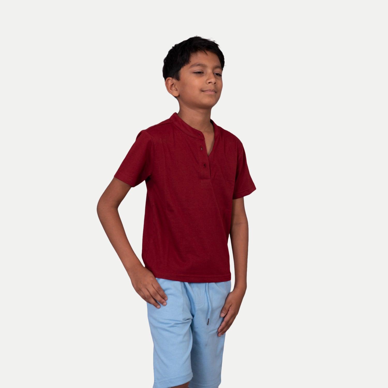 Radprix Boys Maroon Henley T-shirt