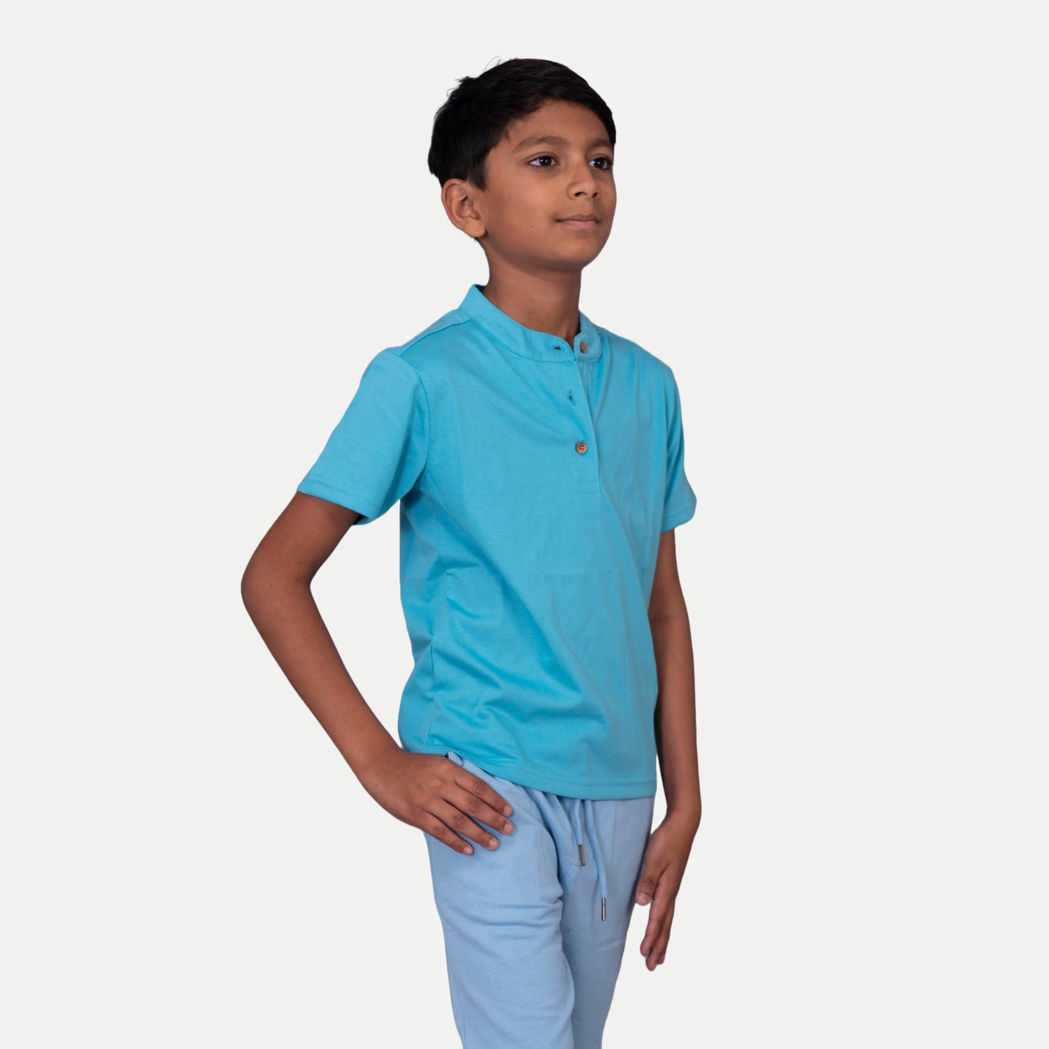 Radprix Boys Aqua Henley T-shirt