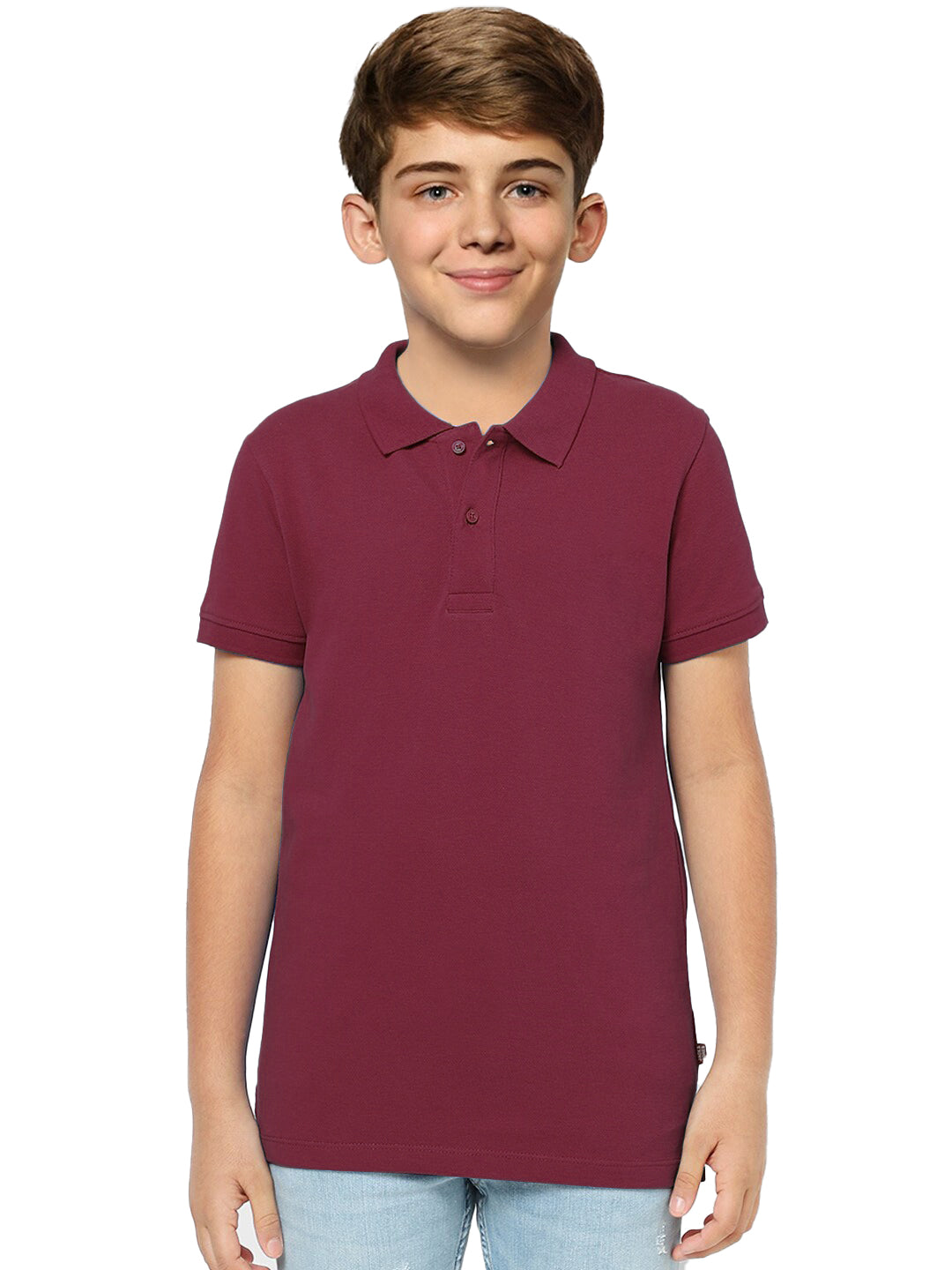 Radprix Kid Boys Maroon Polo T-shirt