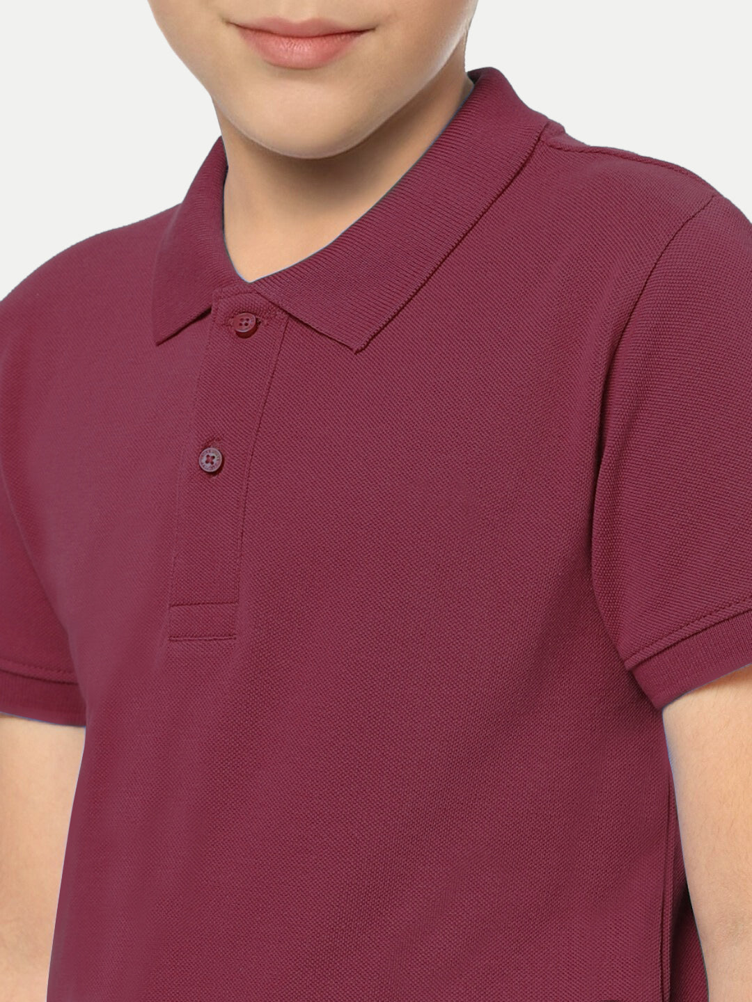 Radprix Kid Boys Maroon Polo T-shirt