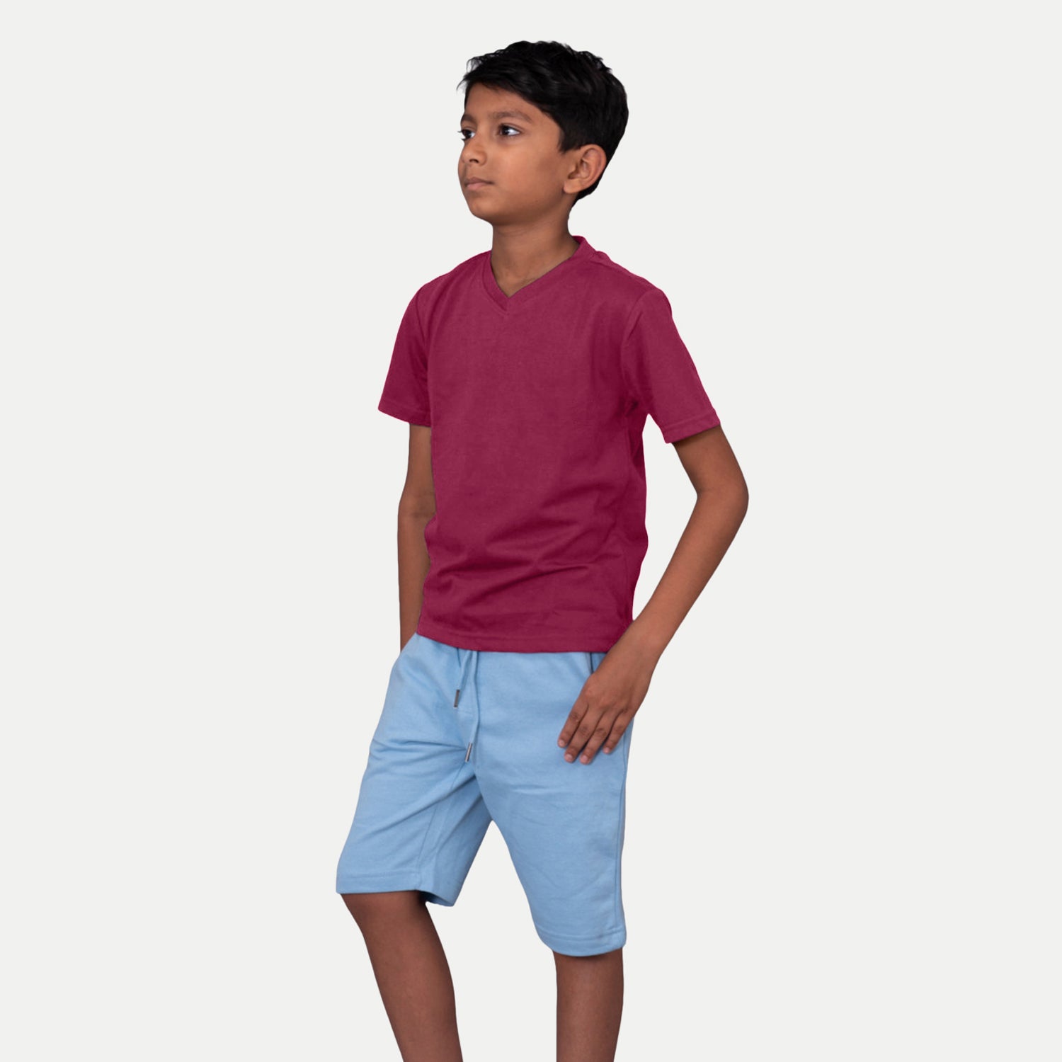 Radprix Boys Maroon V neck T-shirt