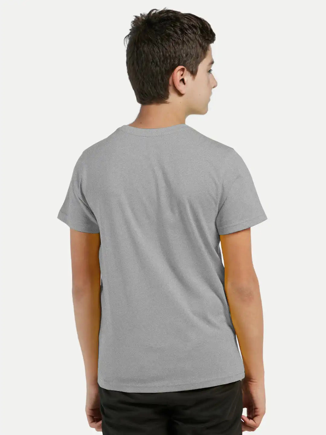 Radprix Boys Grey Melange Crew neck T-shirt