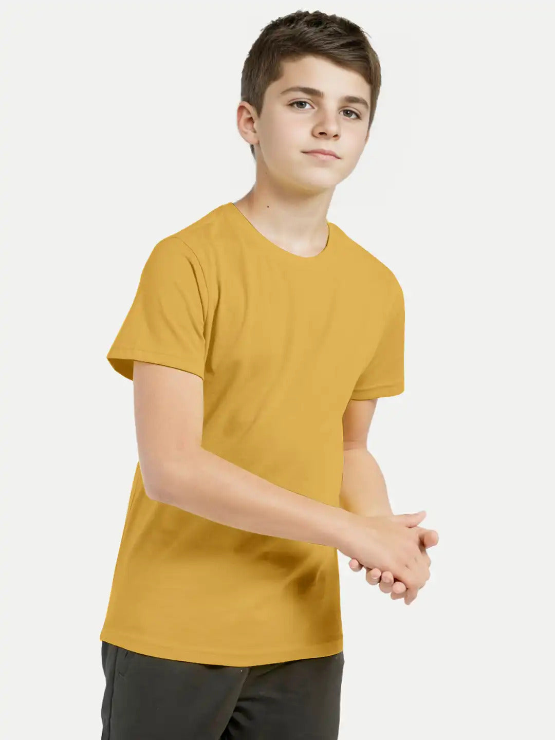 Radprix Boys Mango Yellow Crew neck T-shirt