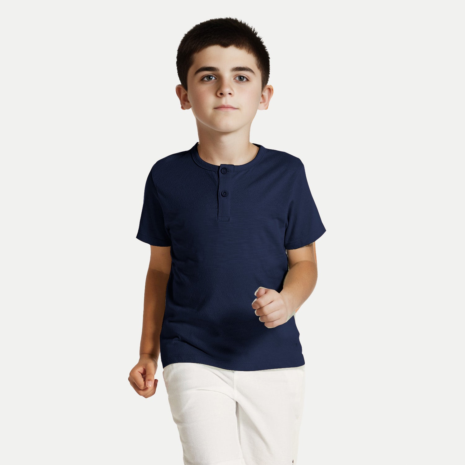 Radprix Boys Navy Henley neck T-shirt