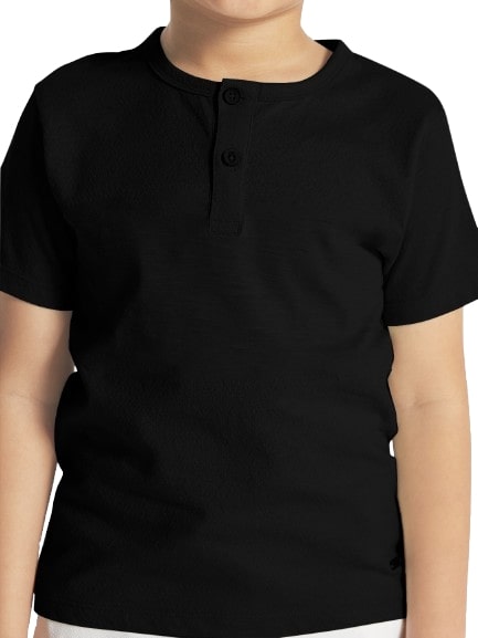 Radprix Boys Black Henley neck T-shirt