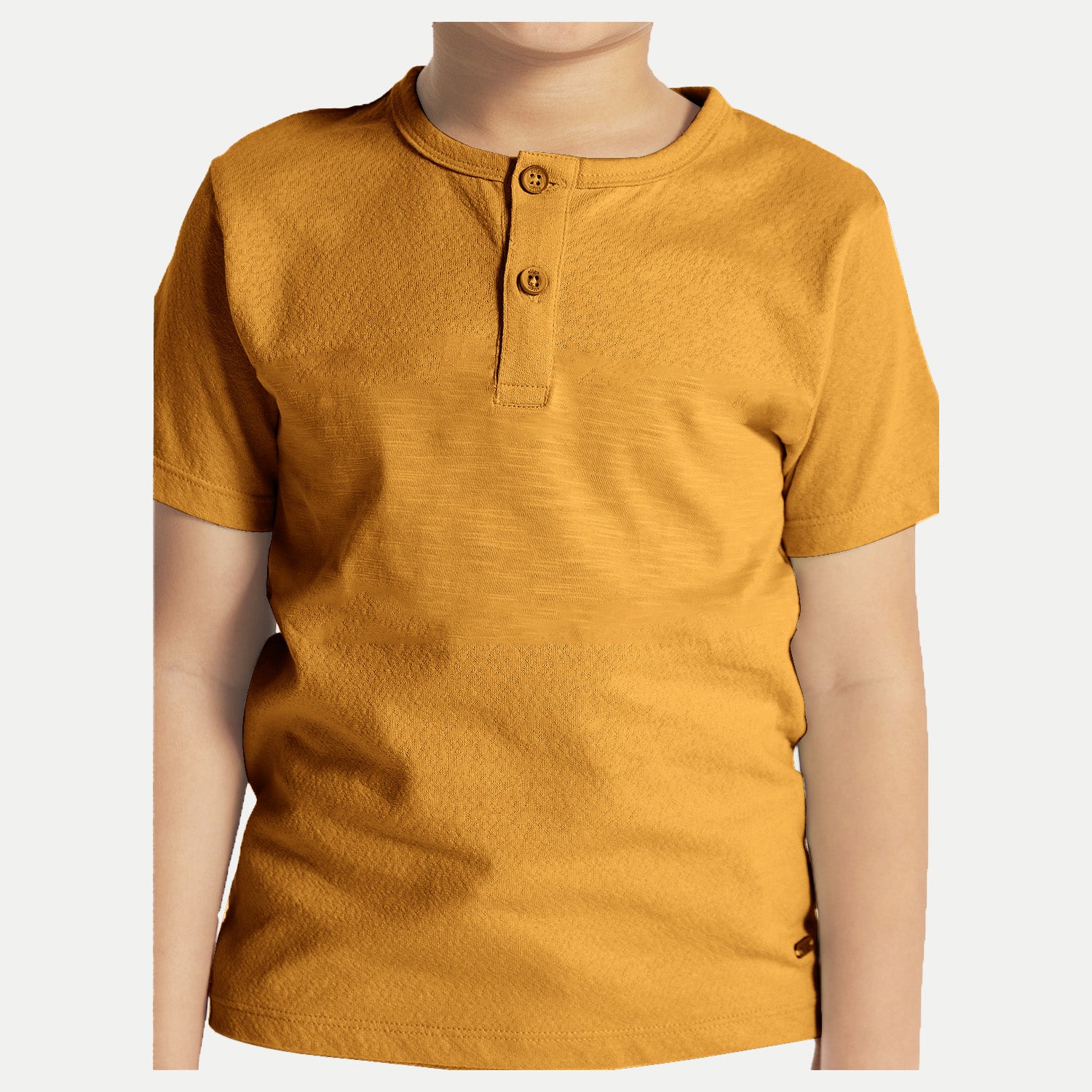 Radprix Boys Mustard Henley neck T-shirt