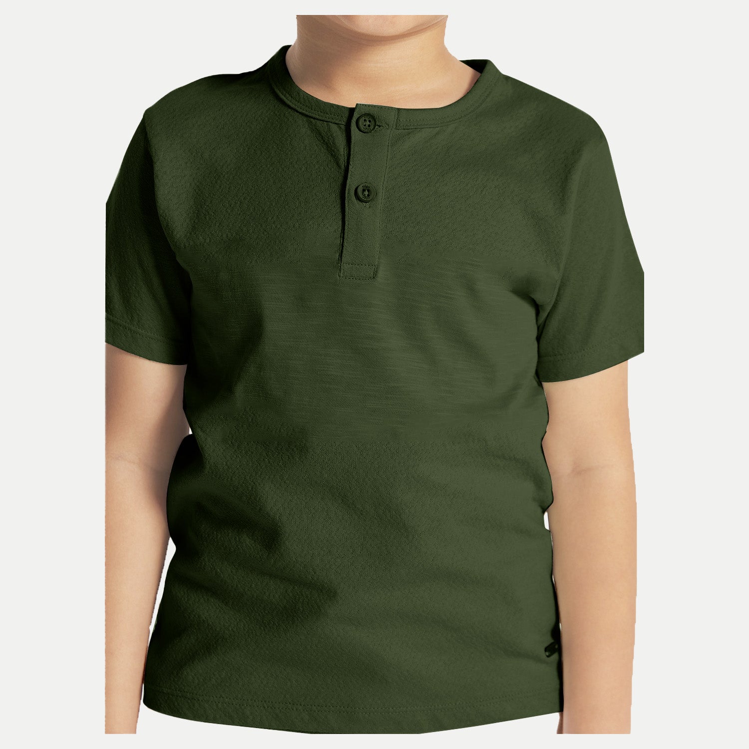 Radprix Boys Olive Henley neck T-shirt