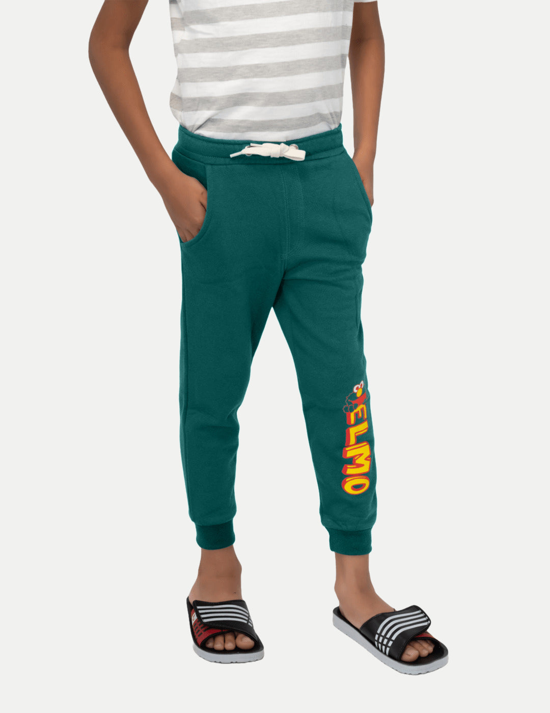 Radprix Kid Boys Green Printed Joggers