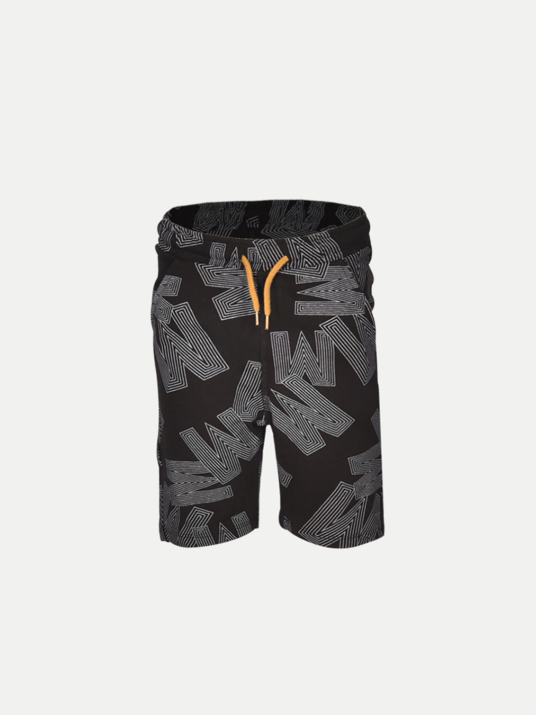 Radprix Boys Black All Over Printed Casual Shorts