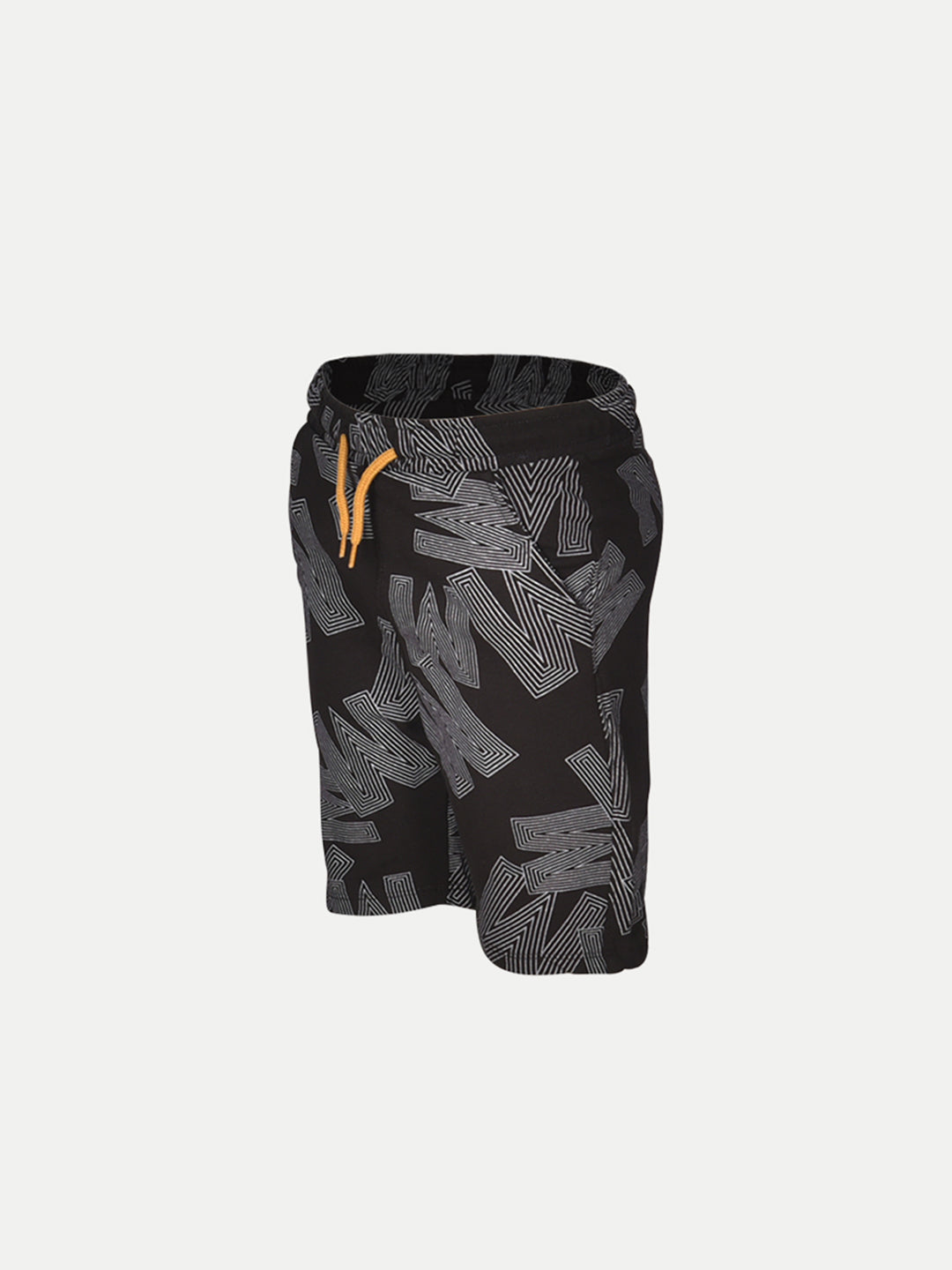 Radprix Boys Black All Over Printed Casual Shorts