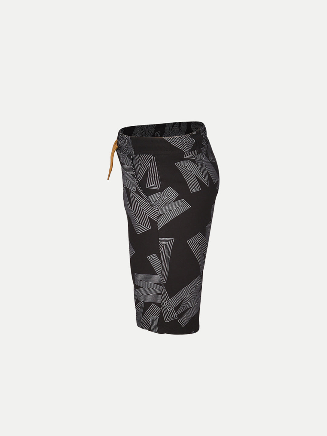 Radprix Boys Black All Over Printed Casual Shorts