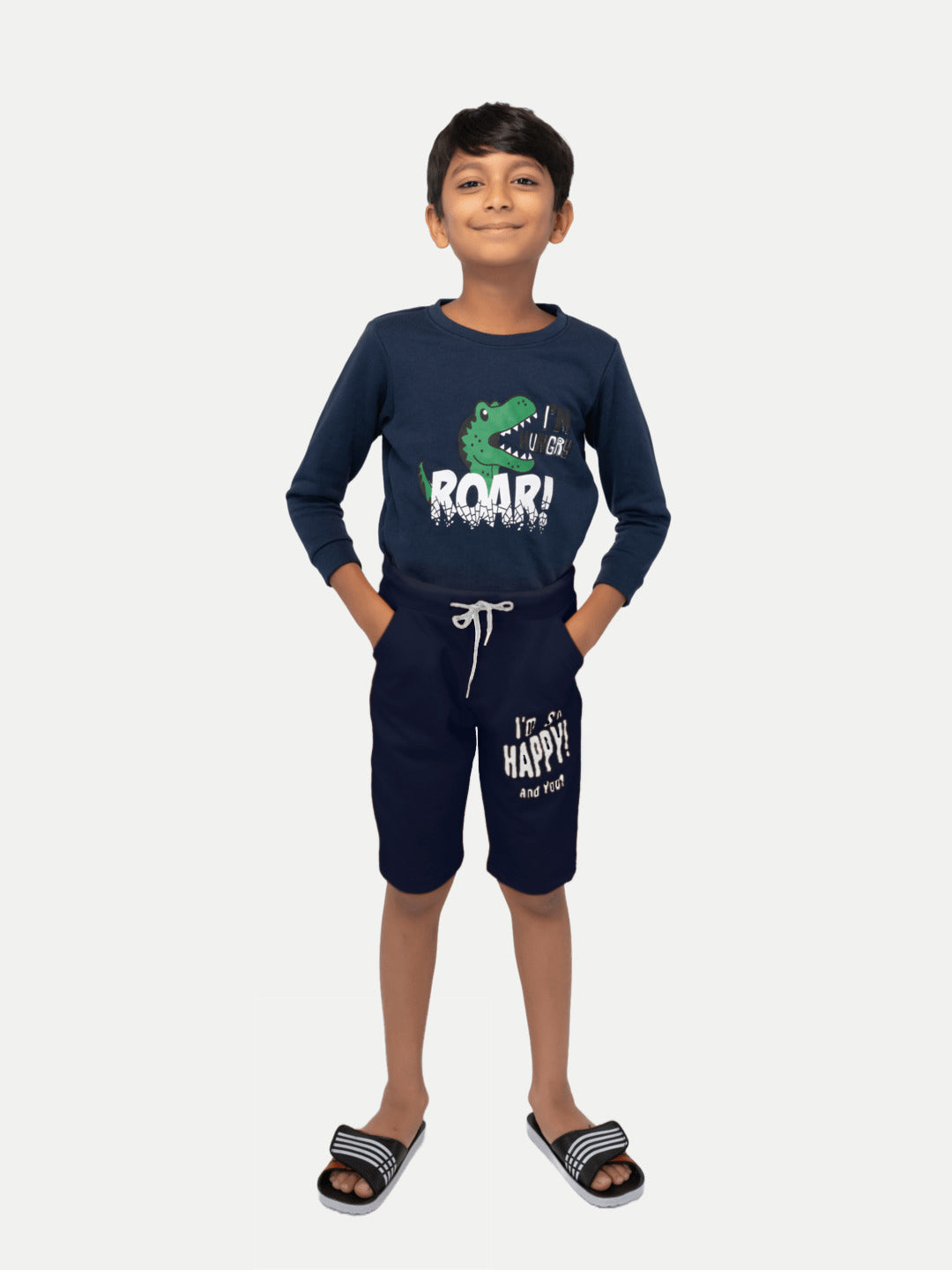 Radprix Boys Navy Printed Shorts