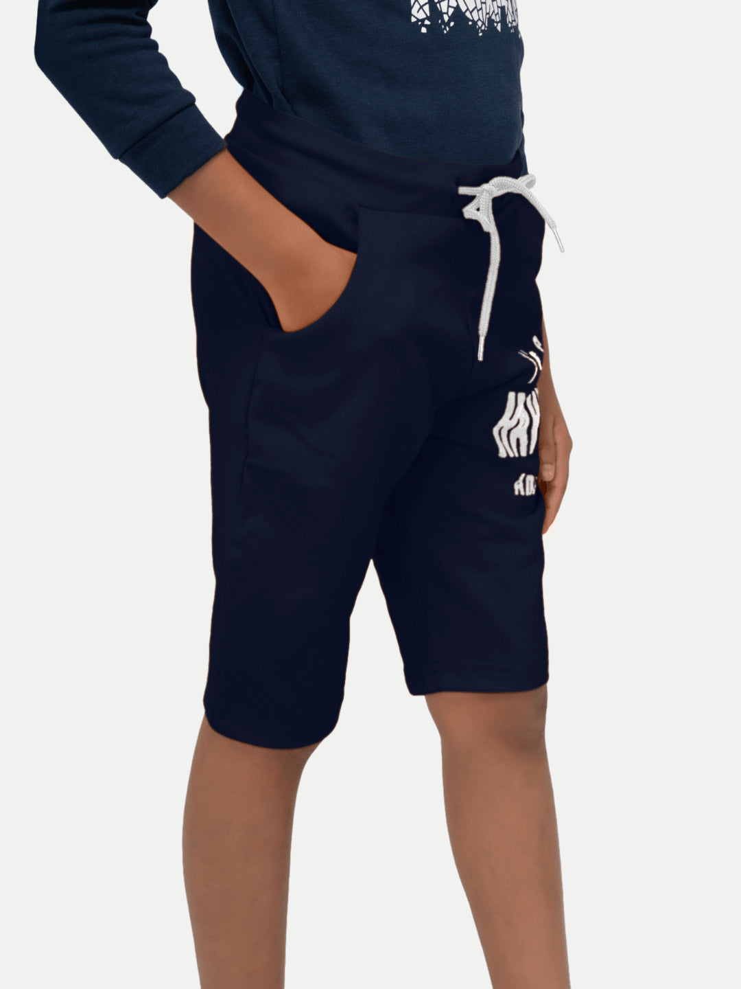 Radprix Boys Navy Printed Shorts