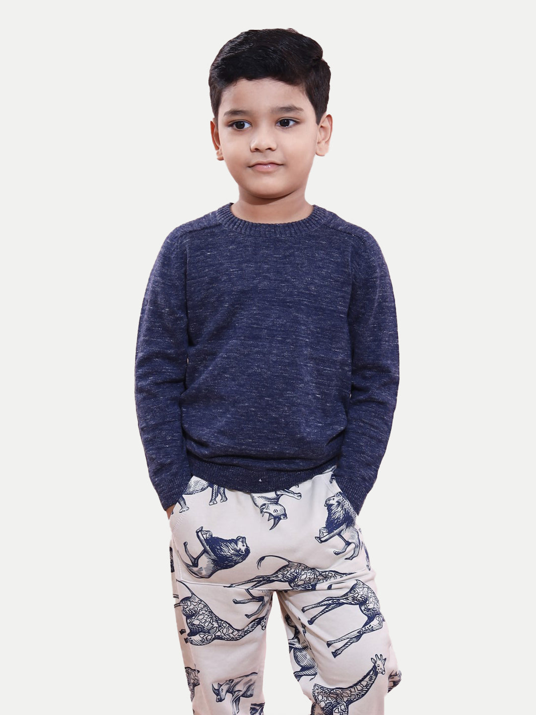 Radprix Boys Navy-blue Melange Sweatshirt