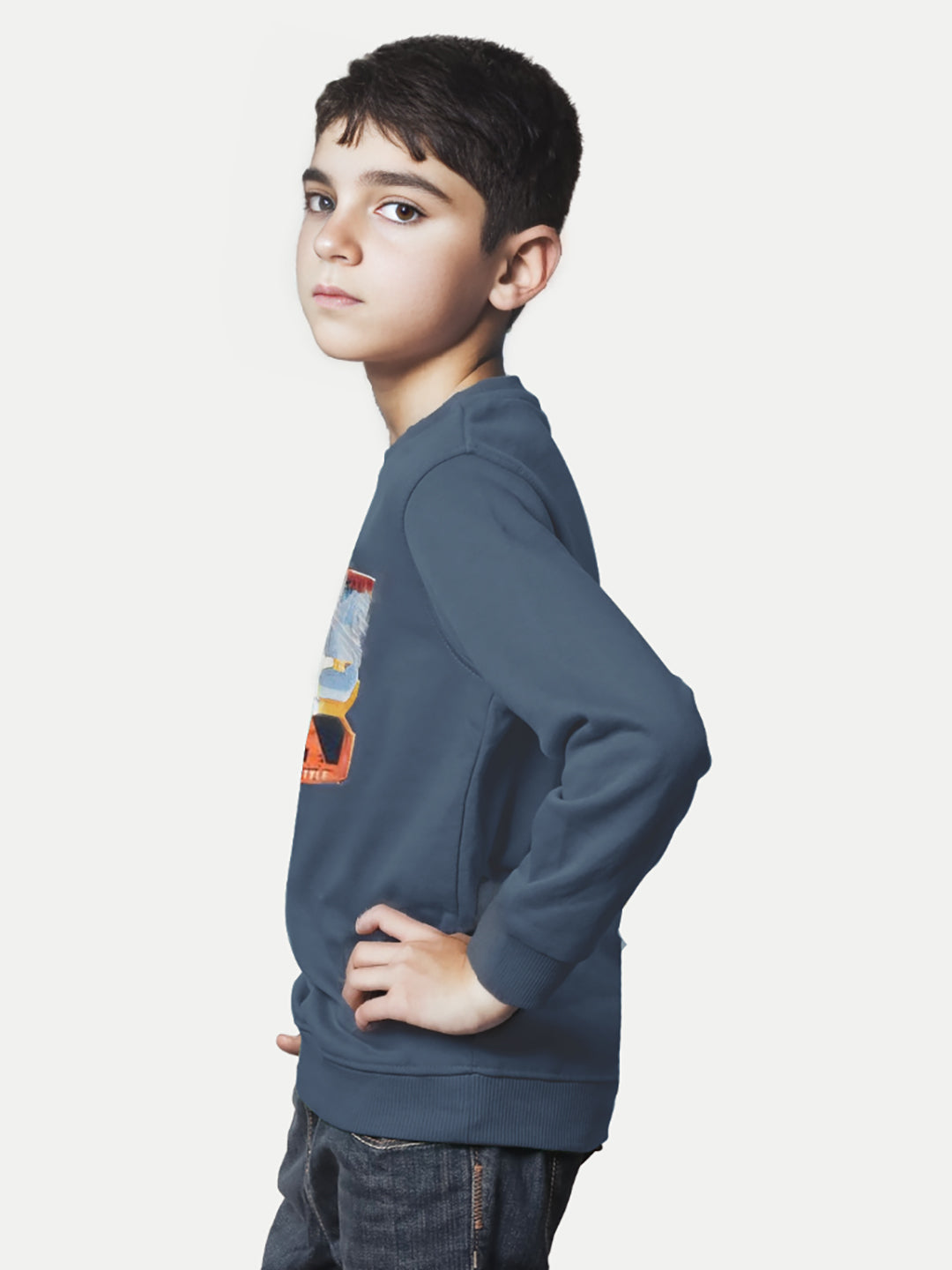 Radprix Boys Navy London Printed Sweatshirt