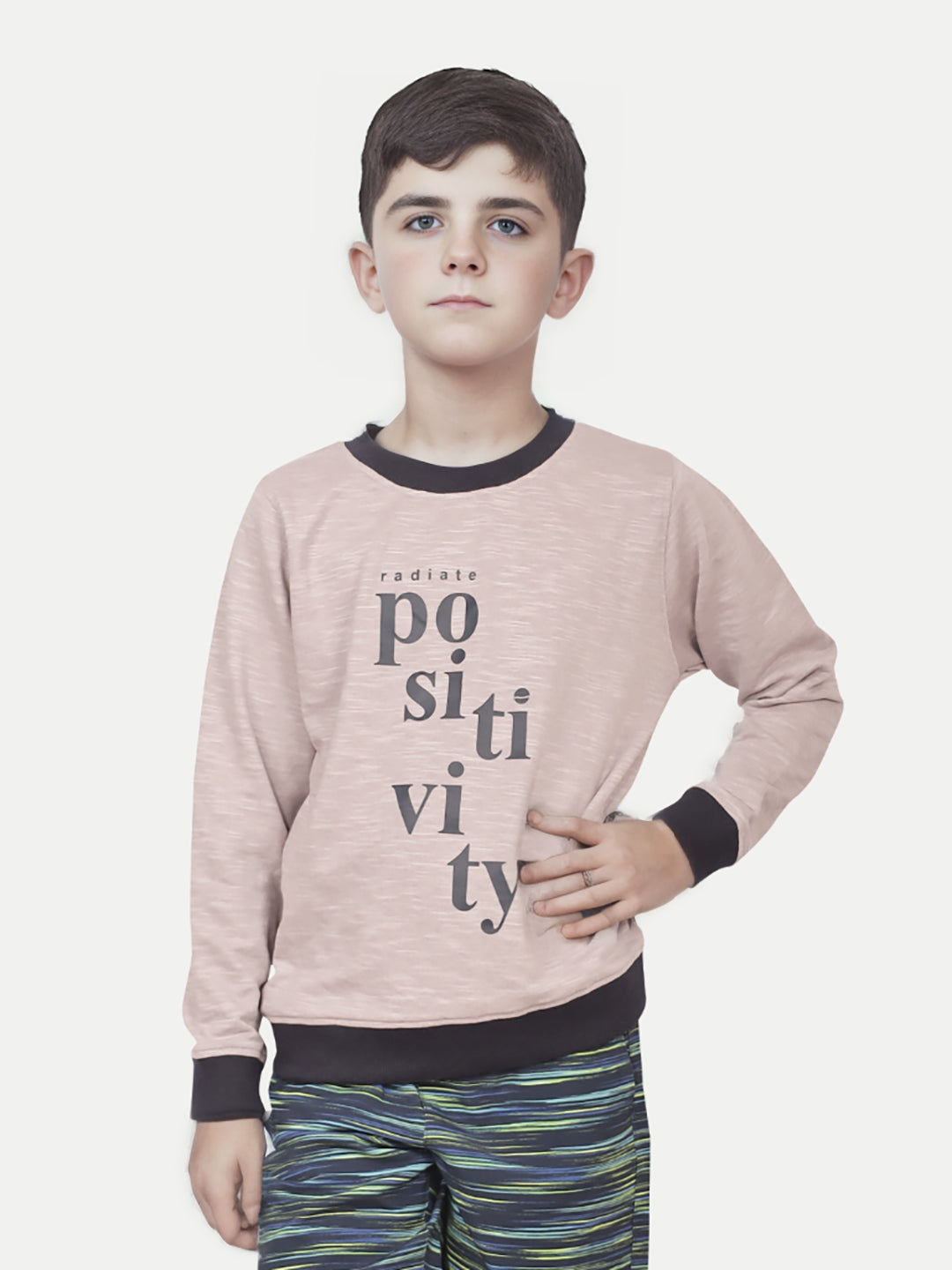 Radprix Boys Beige Cotton Sweatshirt