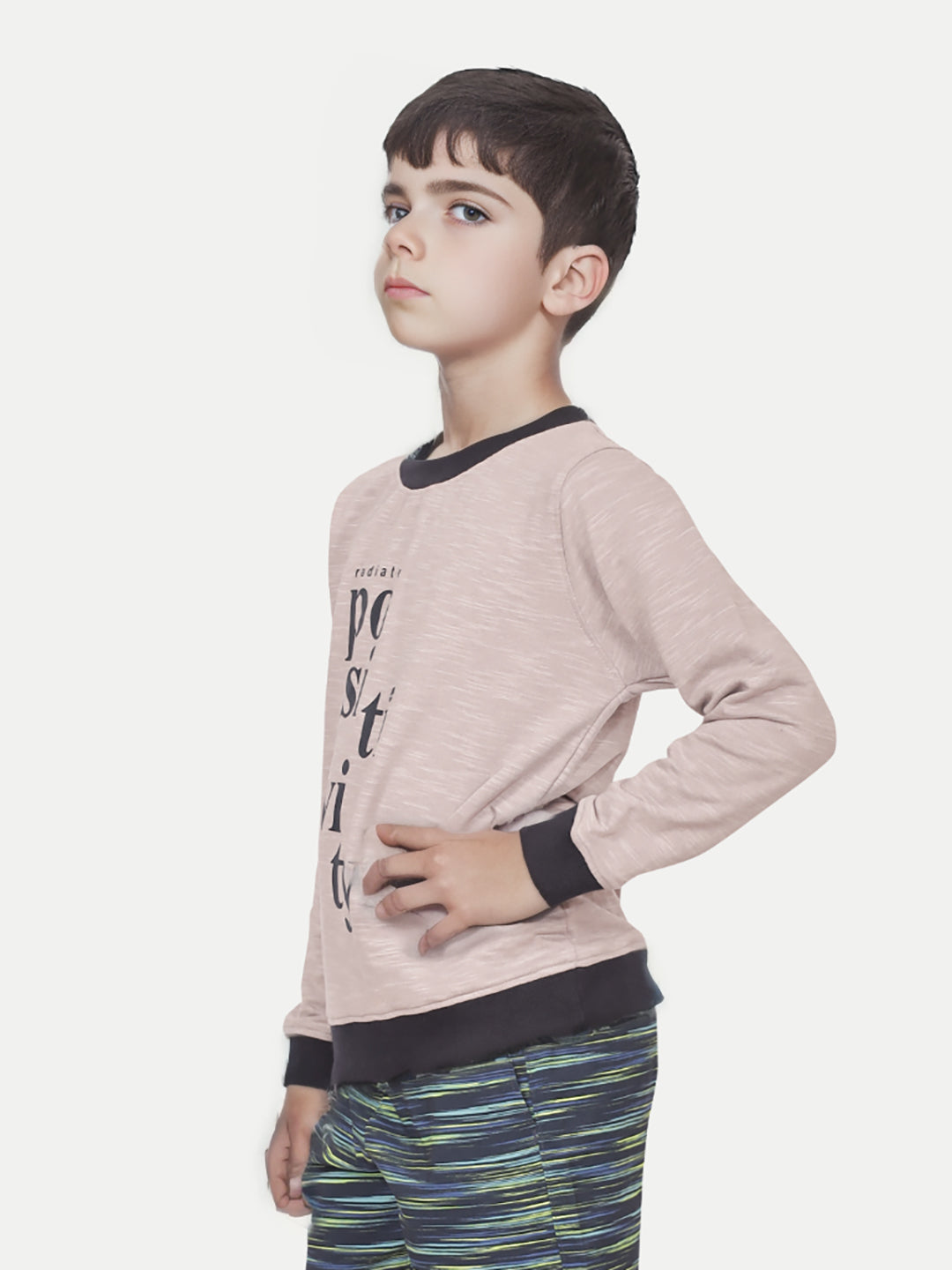 Radprix Boys Beige Cotton Sweatshirt