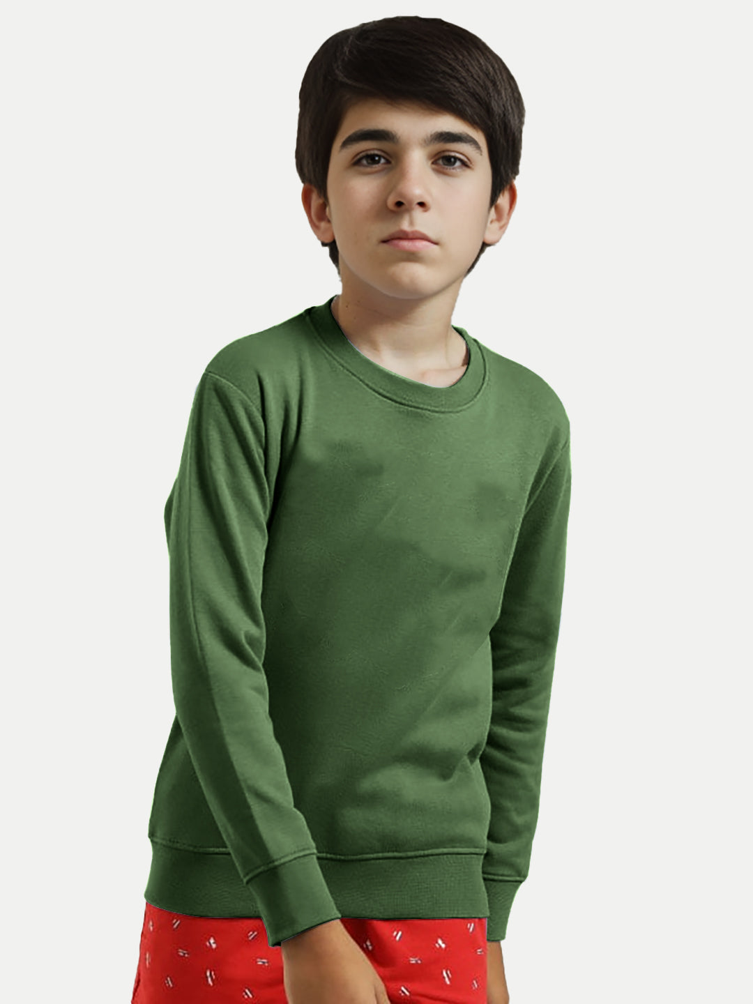 Radprix Kid Boys Basic Green Sweatshirt