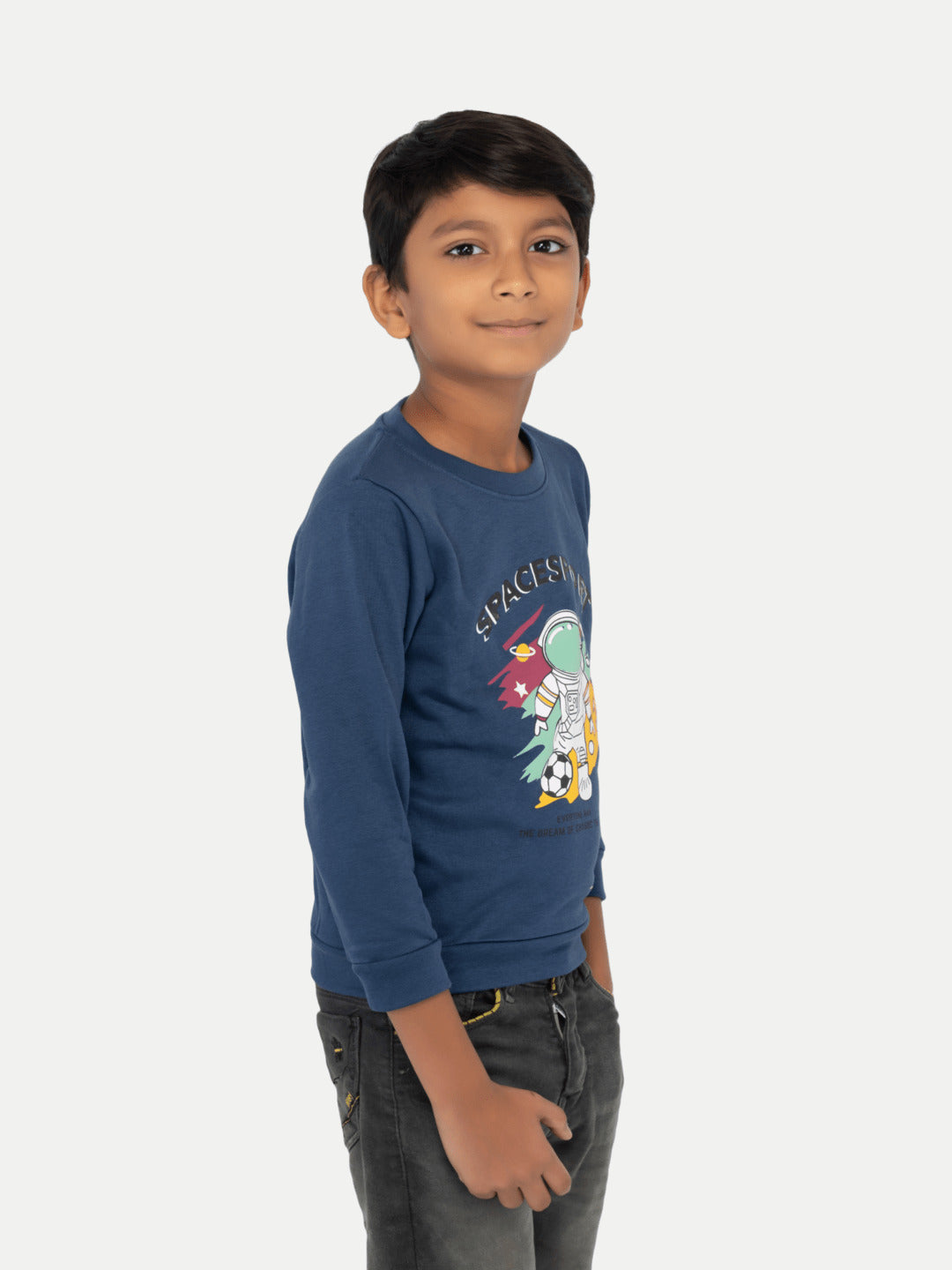 Radprix Boys Navy Printed Sweatshirt