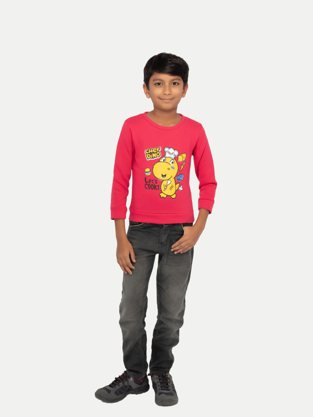 Radprix Boys Dark Pink Printed Sweatshirt