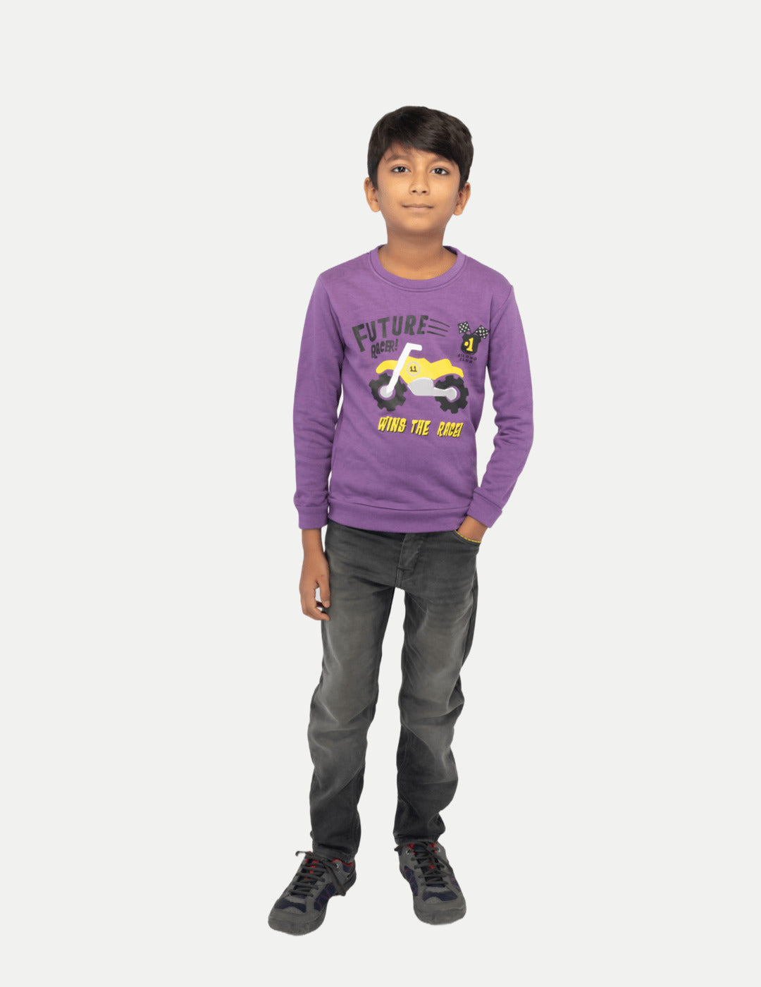 Radprix Boys Purple Printed Sweatshirt