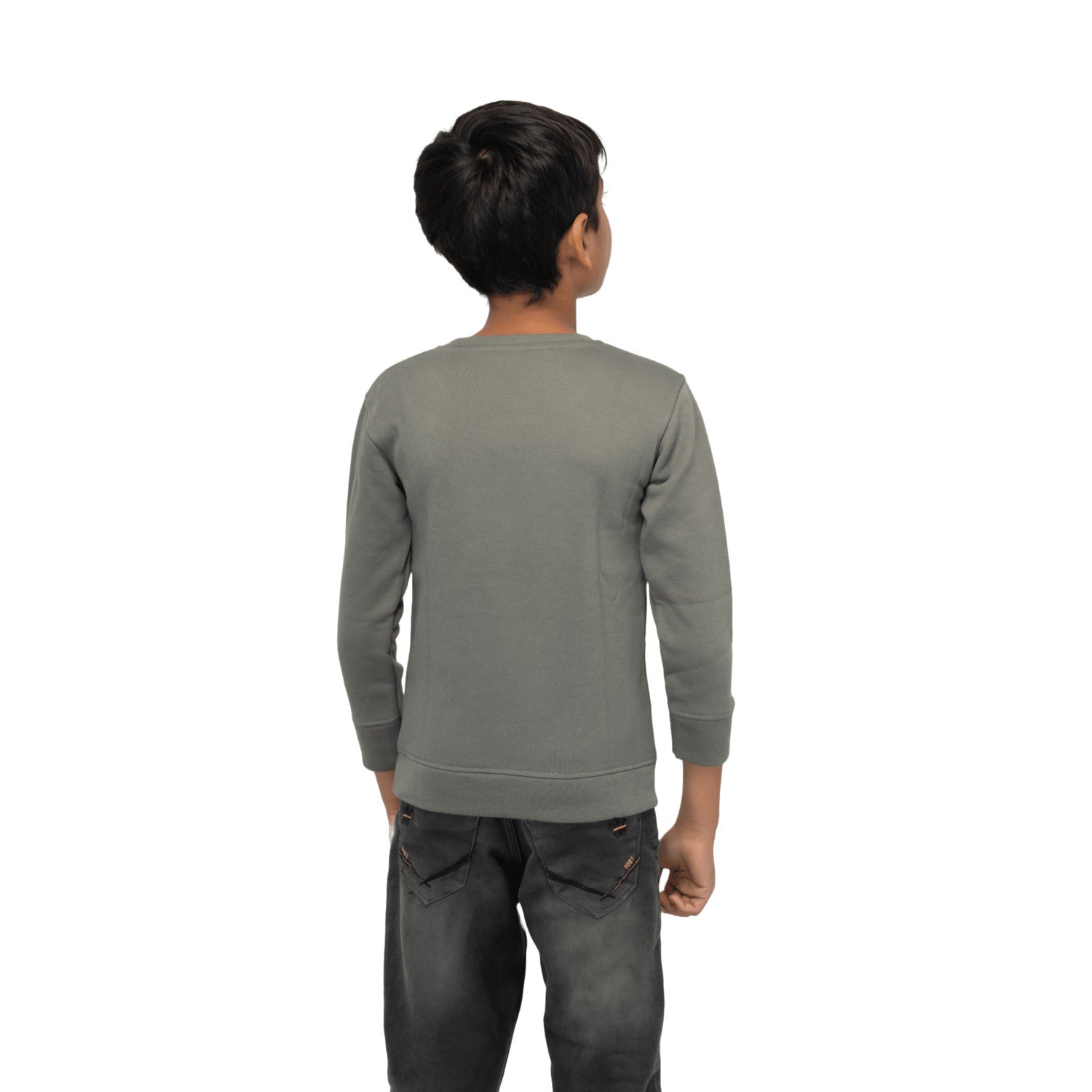 Radprix Boys Light Olive Printed Sweatshirt