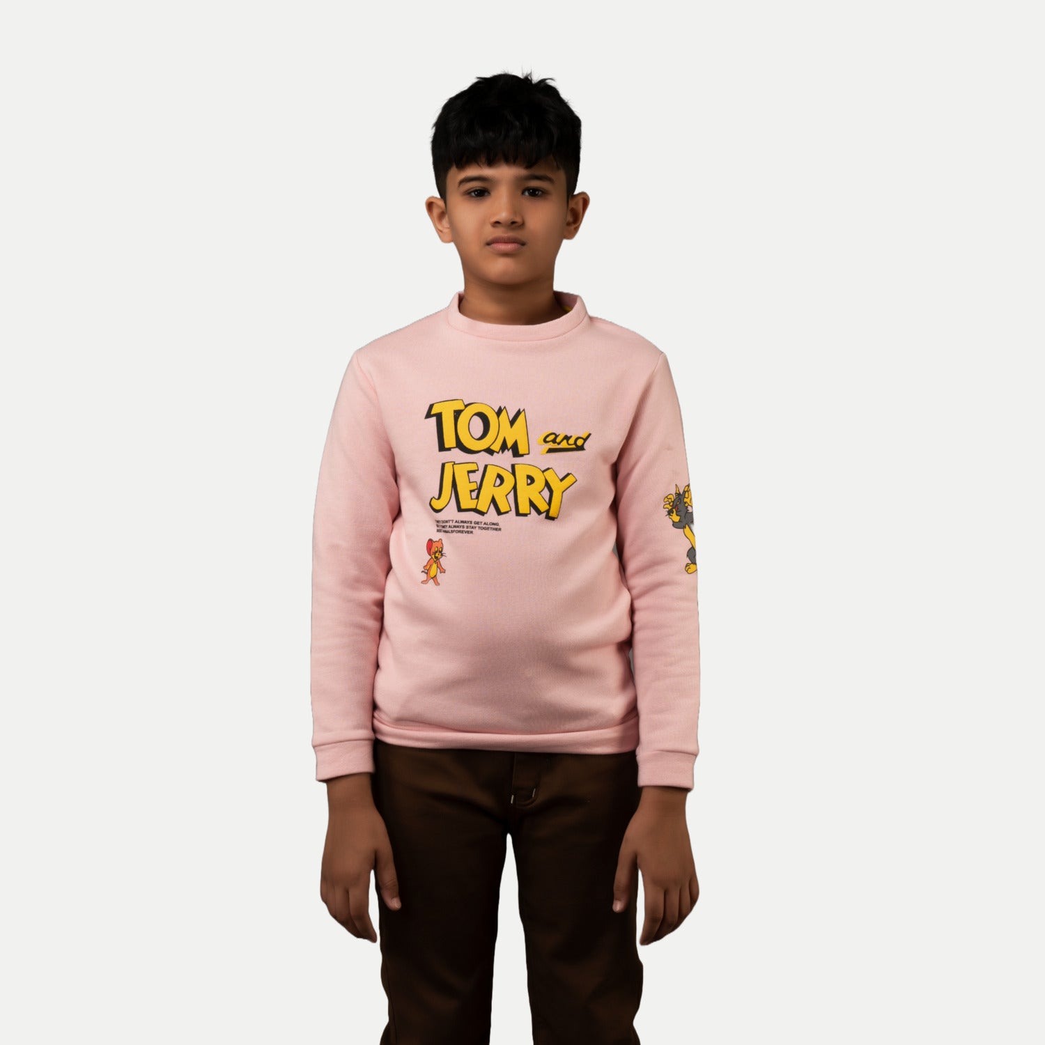 Radprix Boys Light Pink Printed Sweatshirt