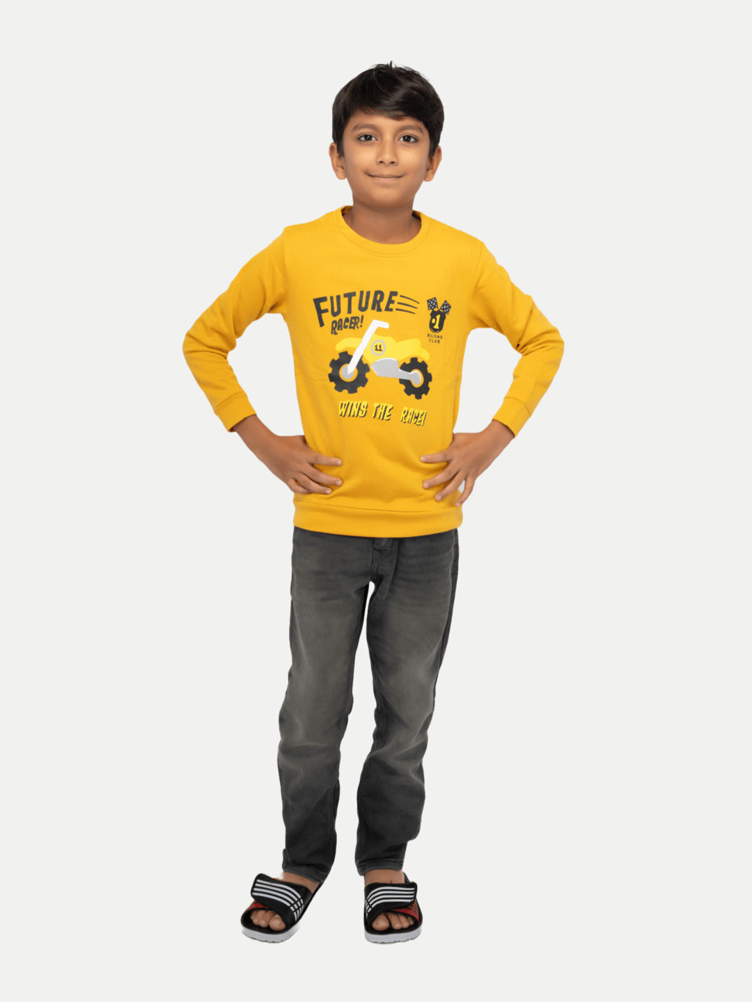 Radprix Boys Yellow Printed Sweatshirt