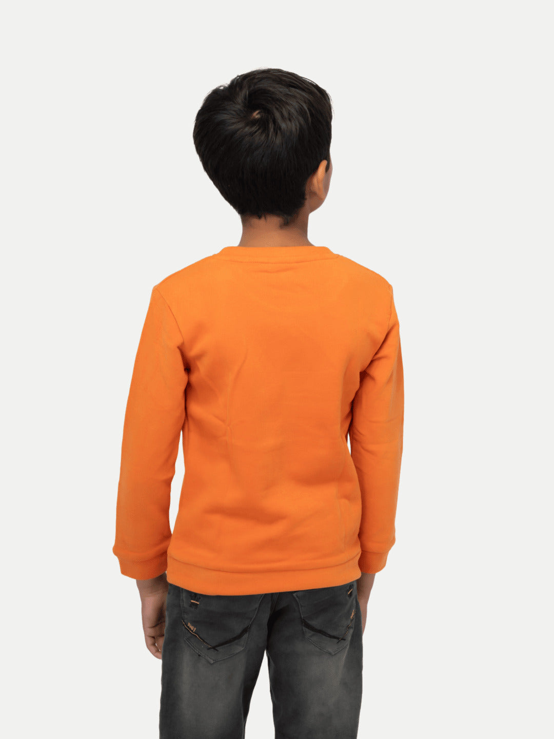 Radprix Kid Boys Orange Printed Sweatshirt