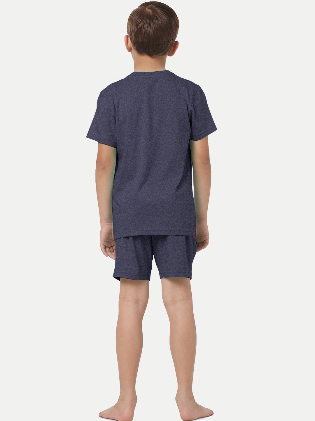 Radprix Kid Boys Dark Blue Printed Shorts and Tees set