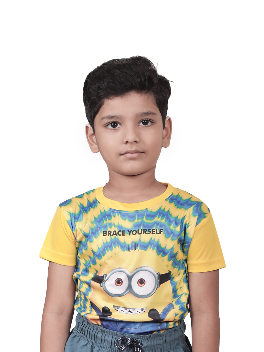 Radprix Kids Boys Yellow Minion Printed T-shirt