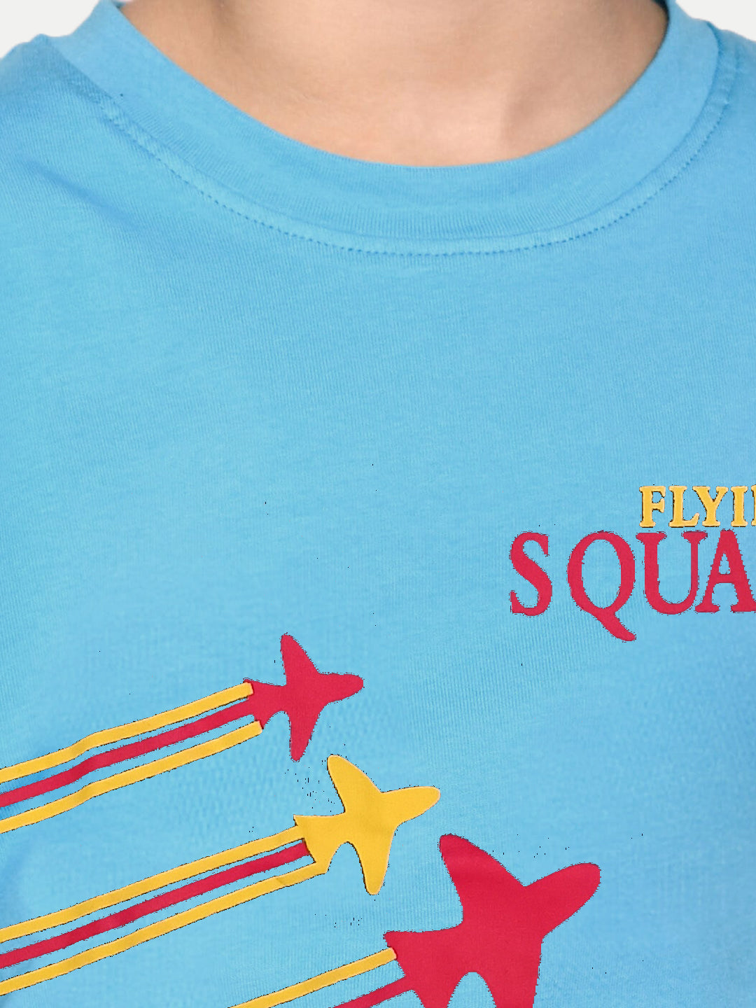 Radprix Kids Boys Sky Blue T-Shirt with Flying Squad print