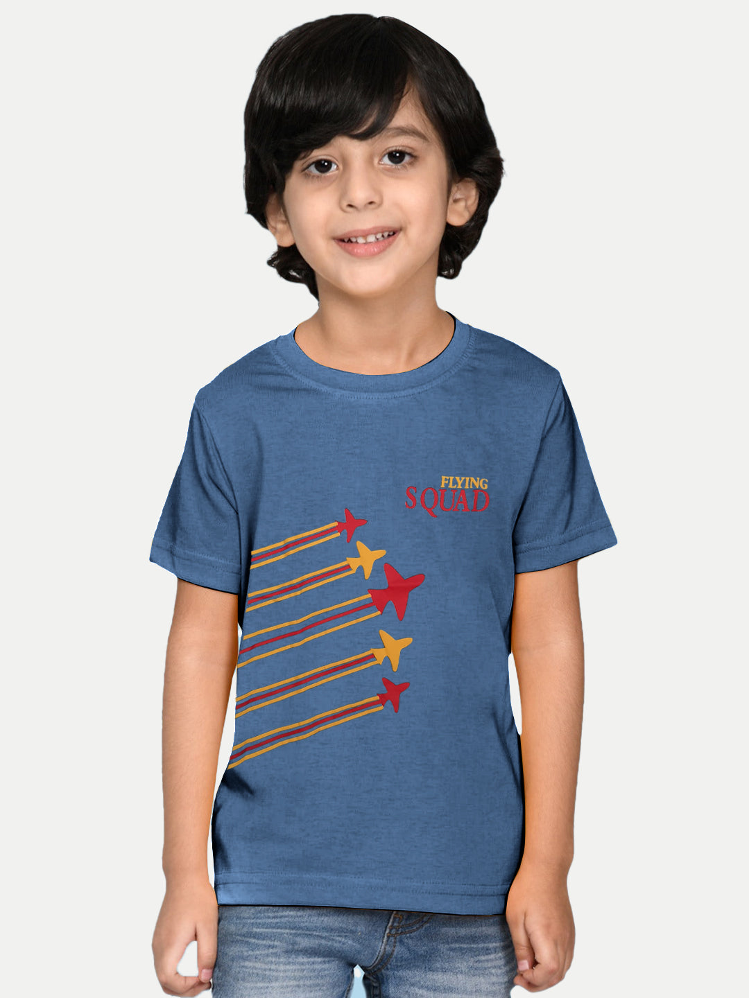 Radprix Kids Boys Blue T-Shirt with Flying Squad print