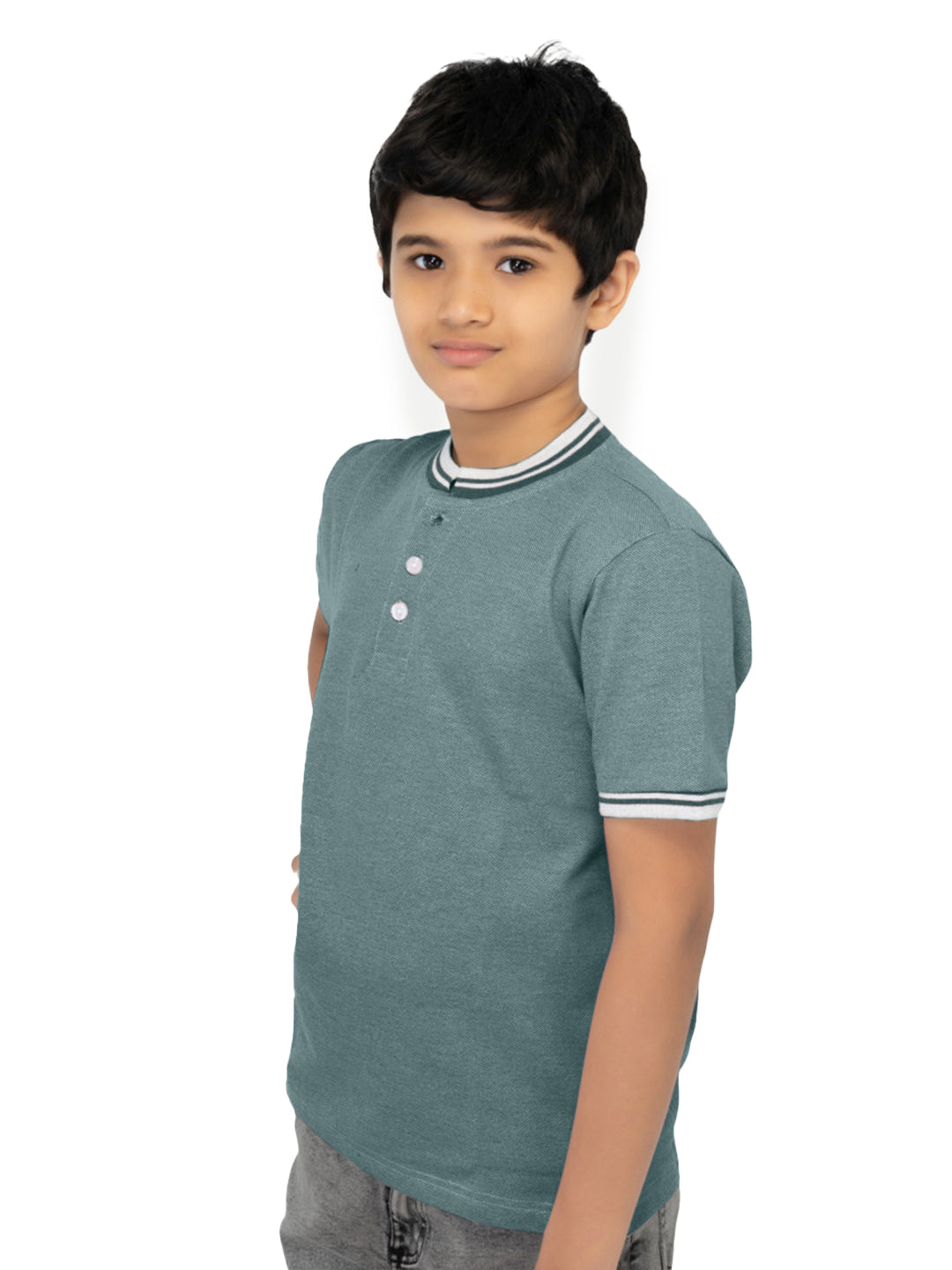 Radprix Boys Mint Green Contrast Melange T-shirt