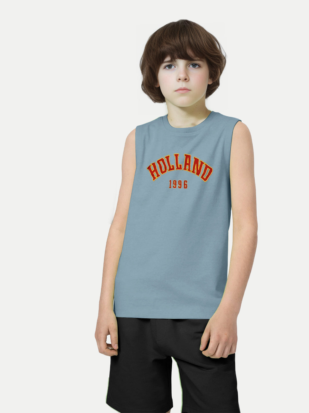 Radprix Kids Boys Teal Tanktop with print