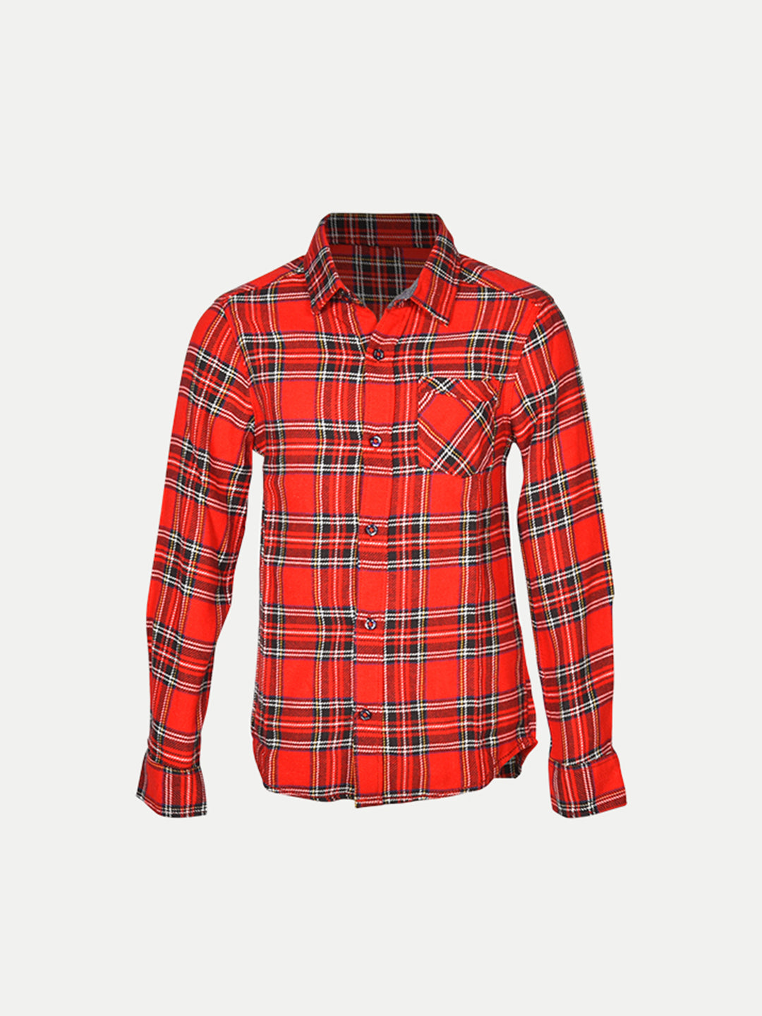 Radprix Kid Boys Red Multi-checked Shirt