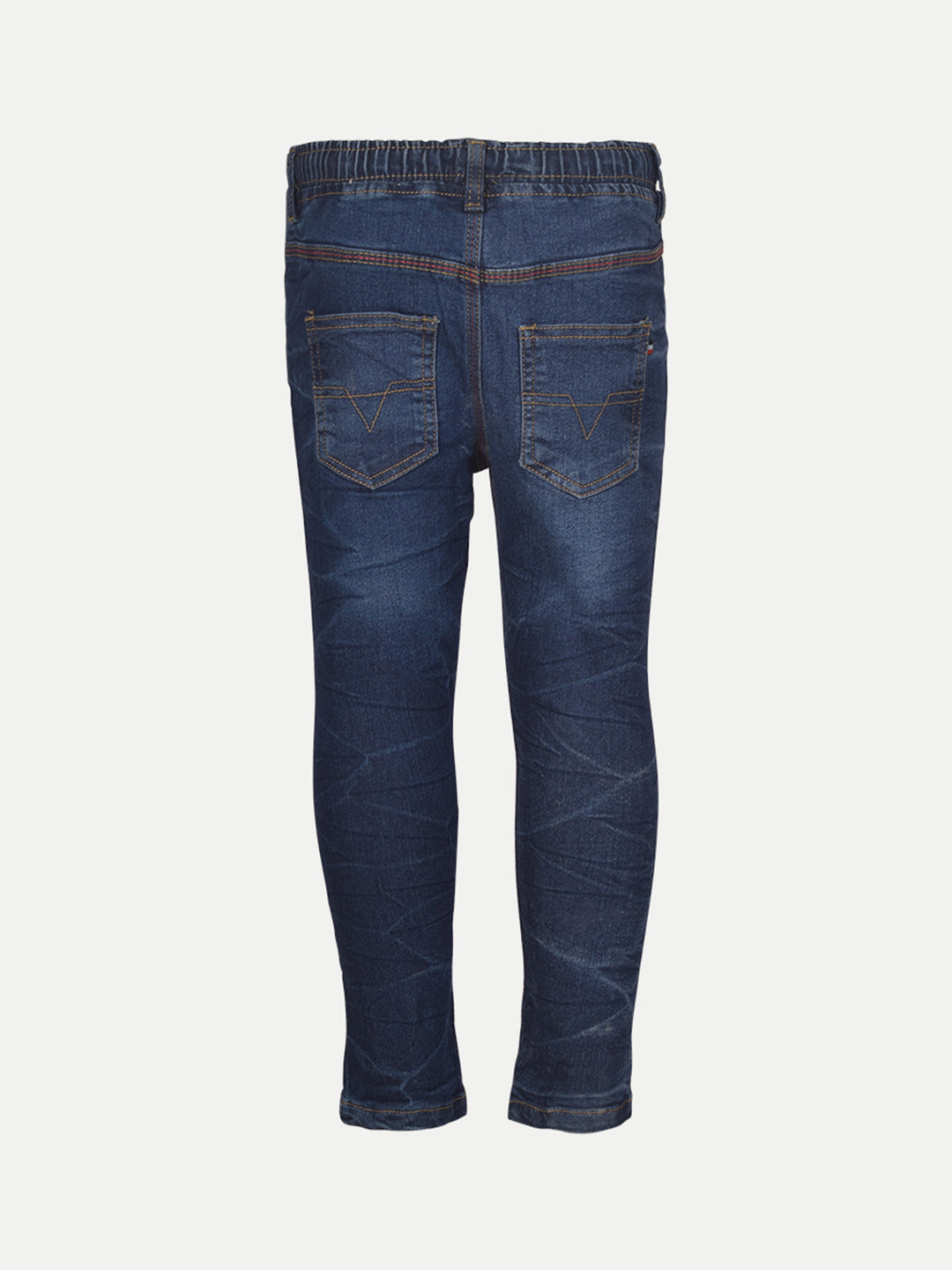 Radprix Kids Boys Indigo Blue Acid Washed Denim Pant