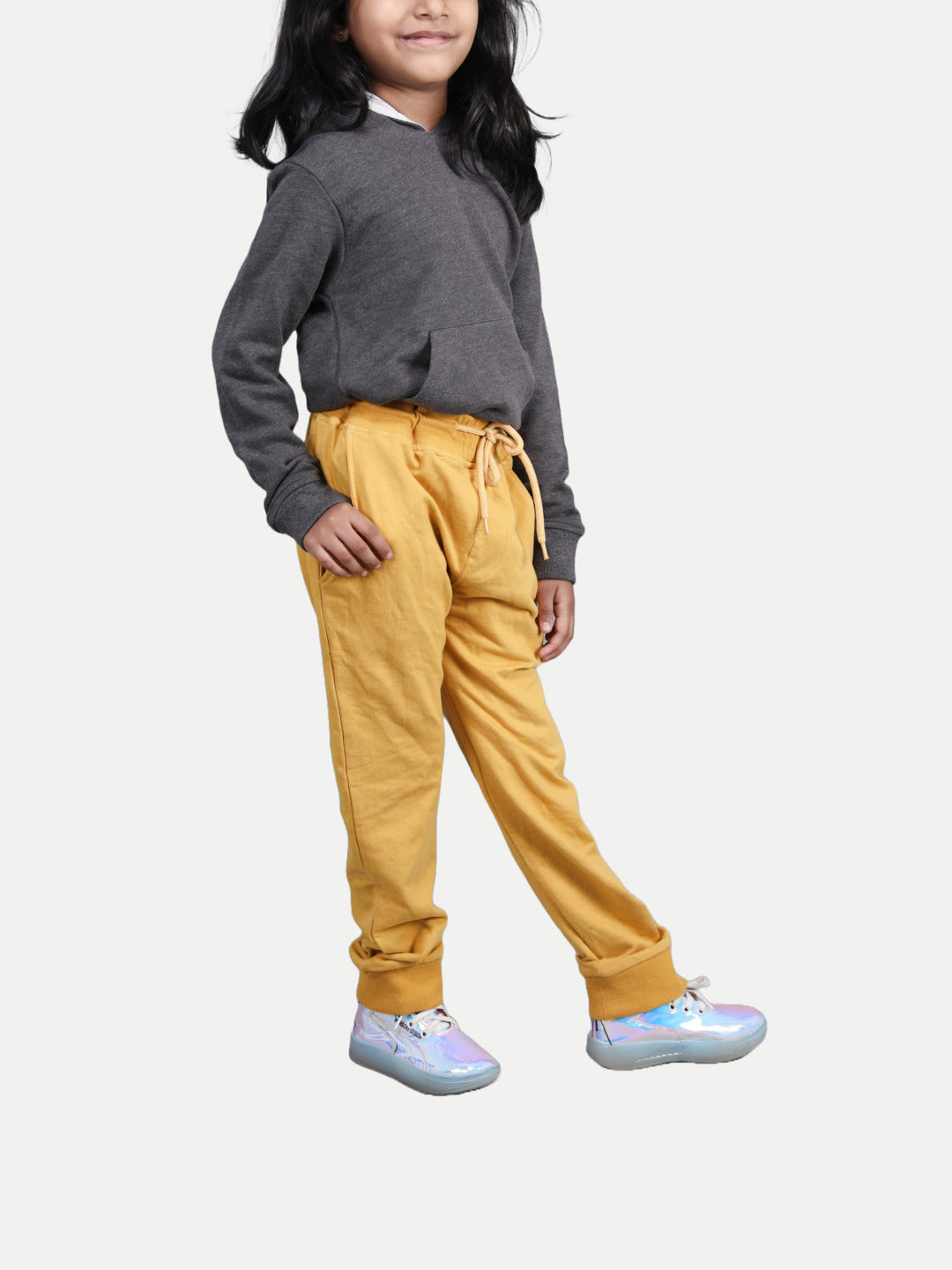 Radprix Kid Girls Mustard Solid Jogger