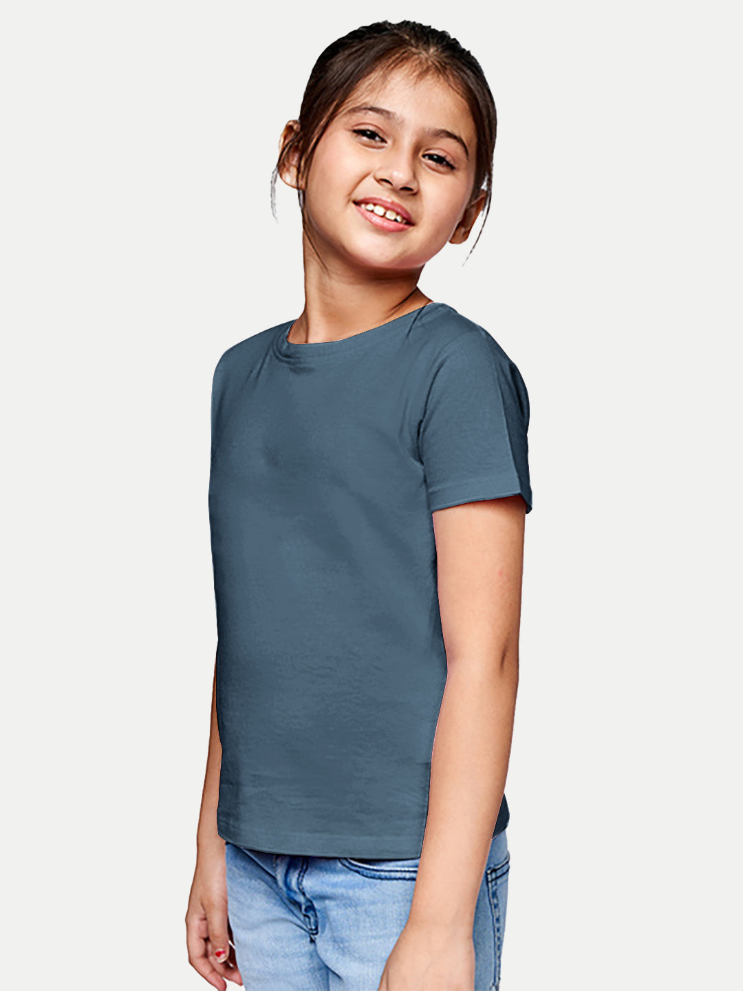 Radprix Girls Green Solid T-shirt