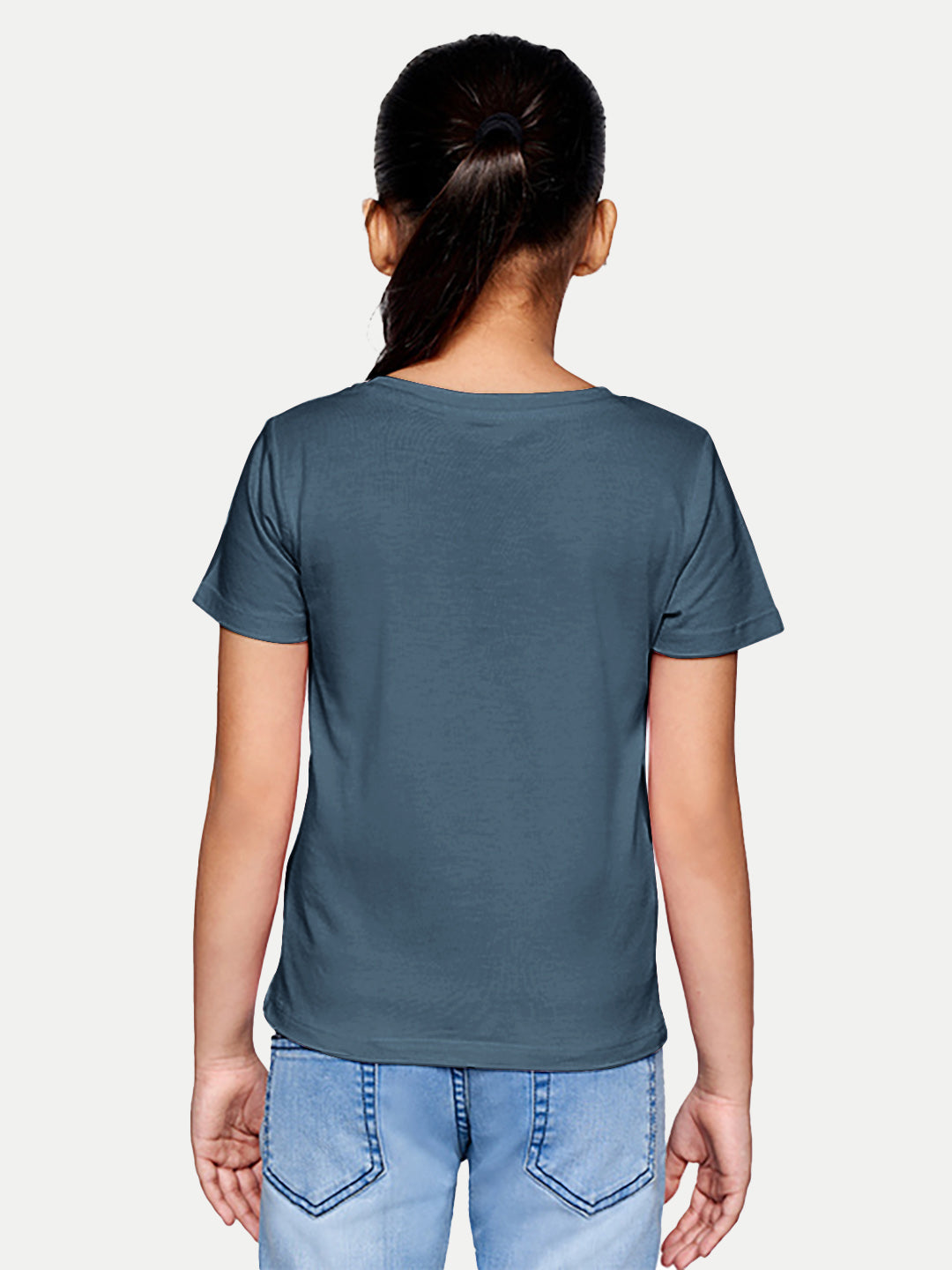 Radprix Girls Green Solid T-shirt