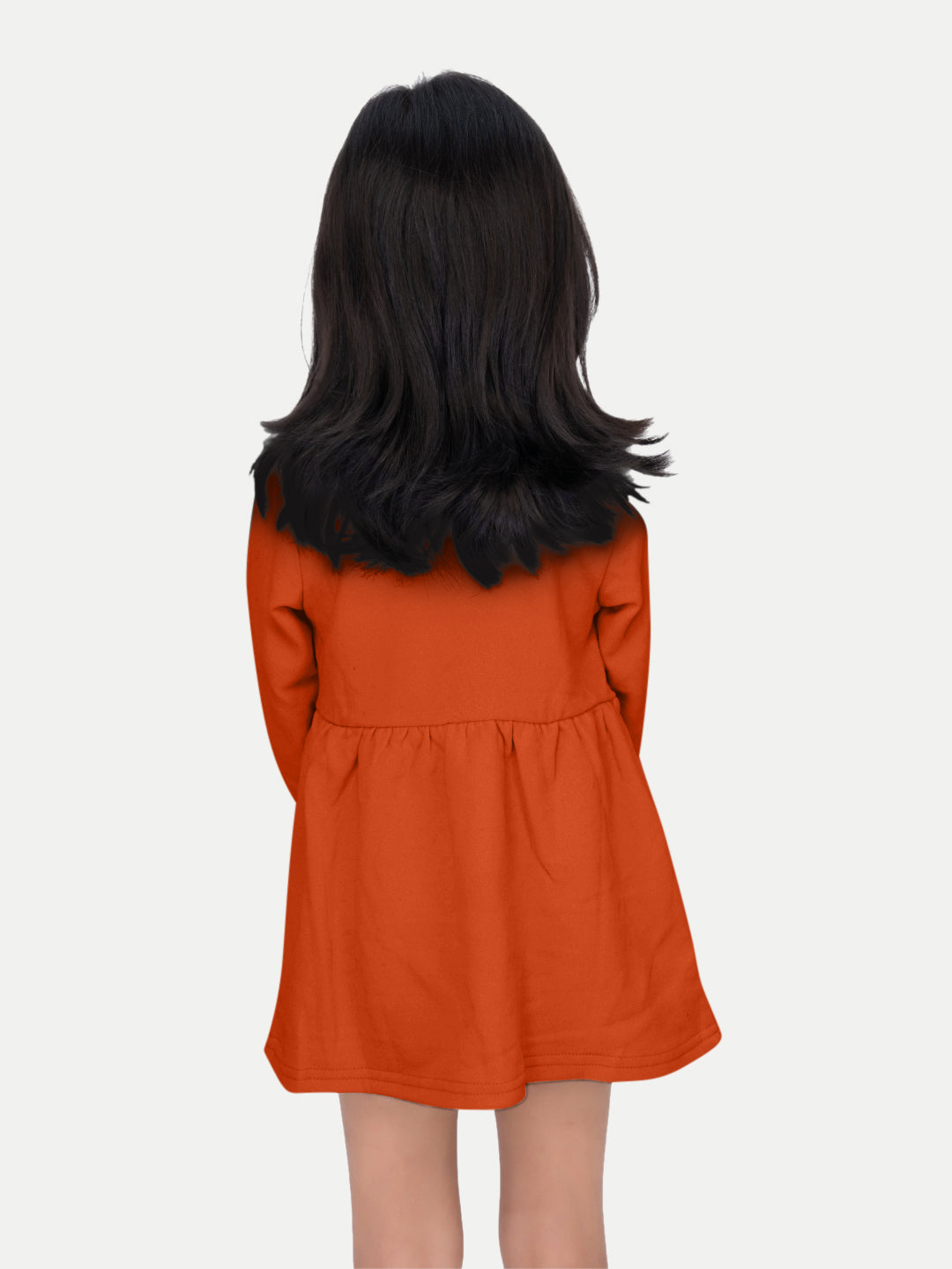 Radprix Kids Girls Orange Printed Sweat Frock