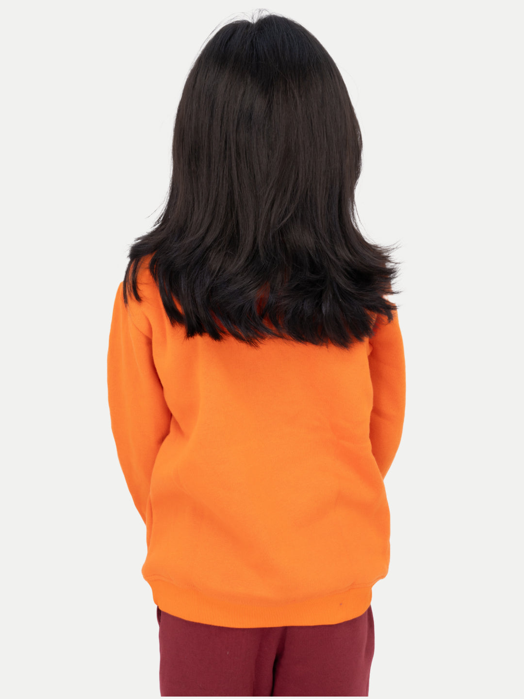 Radprix Girls Orange Printed Sweat hoodies