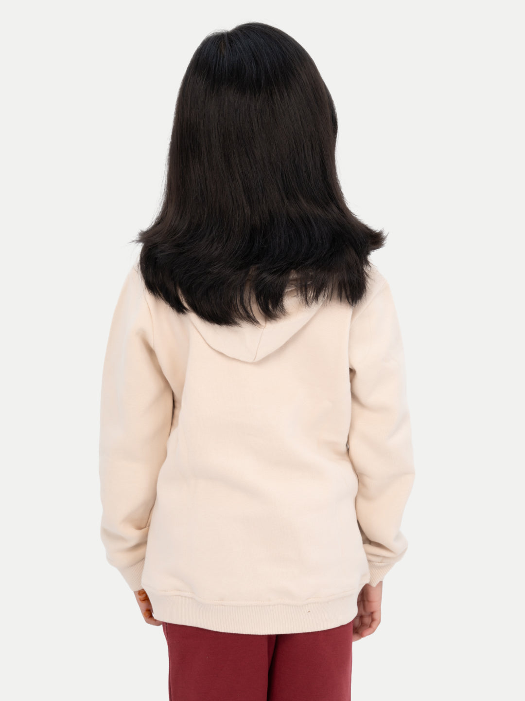 Radprix Girls Beige Printed Sweat hoodies