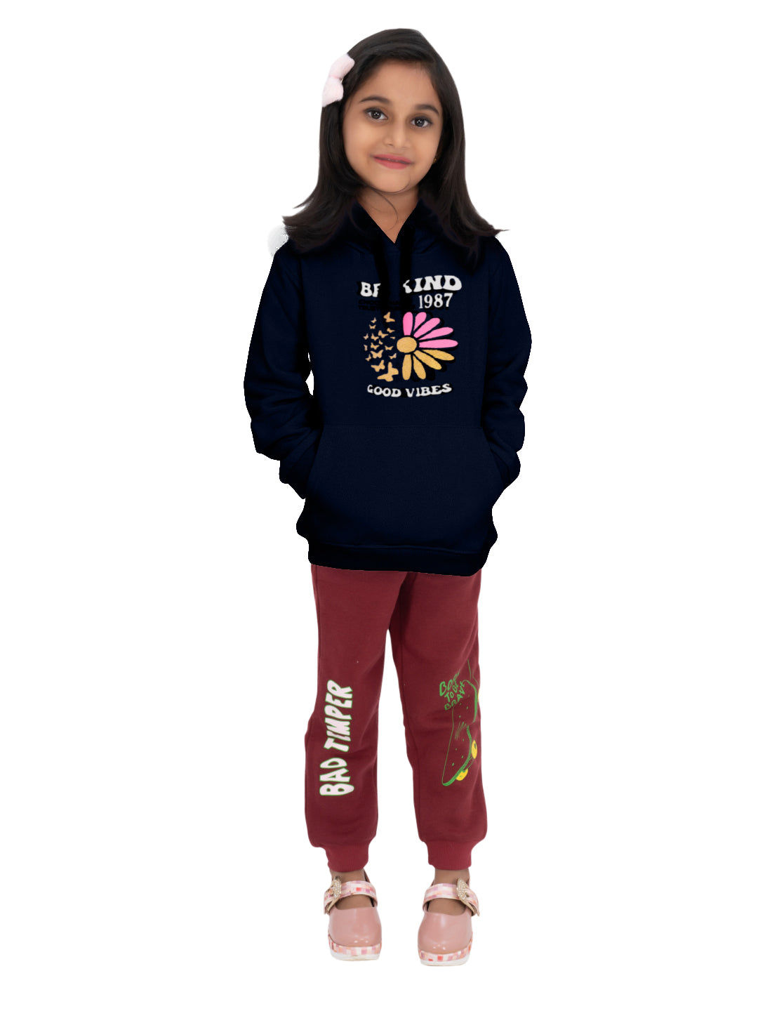 Radprix Girls Printed Sweat hoodies Dark Blue