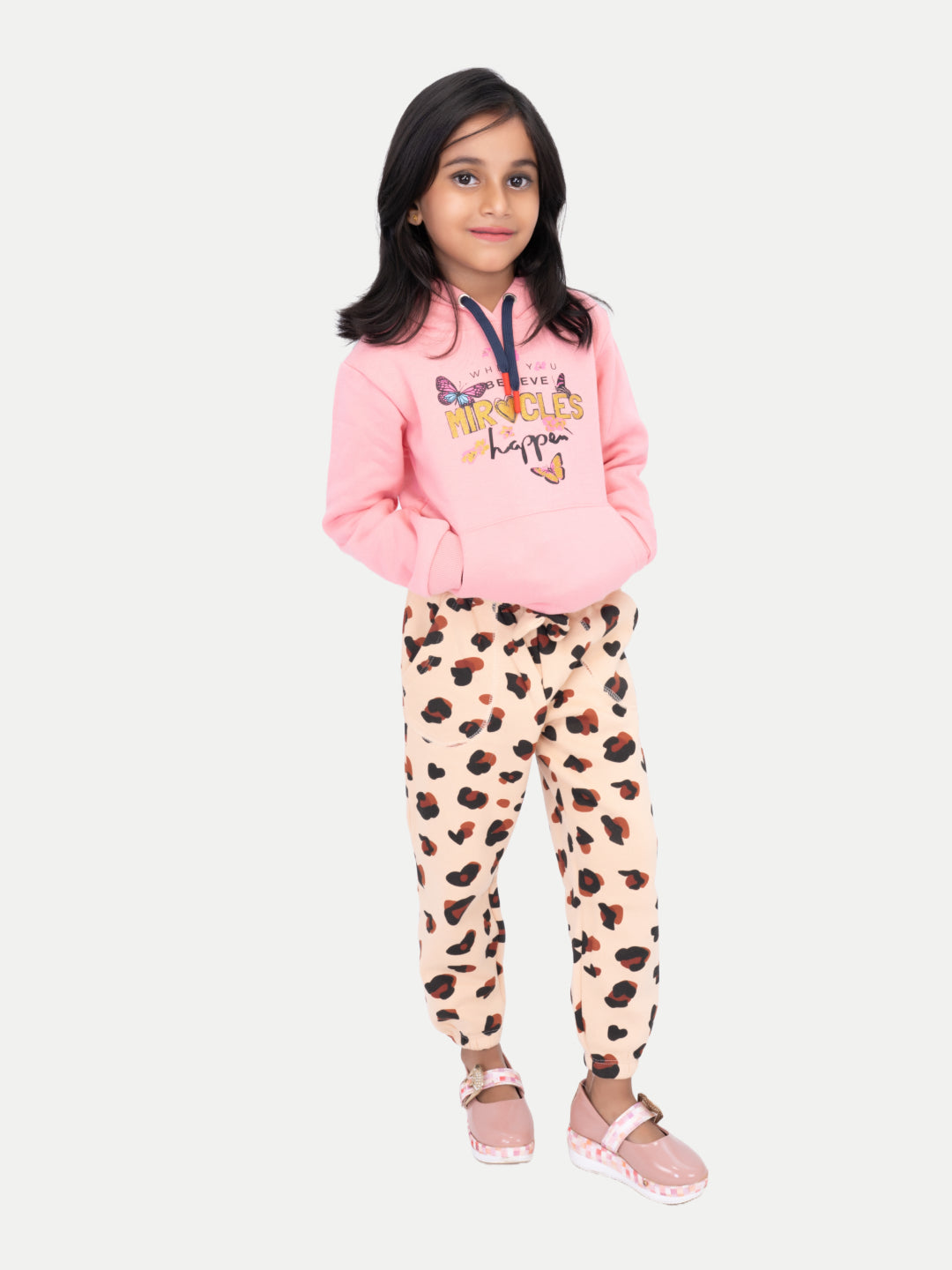 Radprix Kid Girls Pink Printed Sweat Hoodie